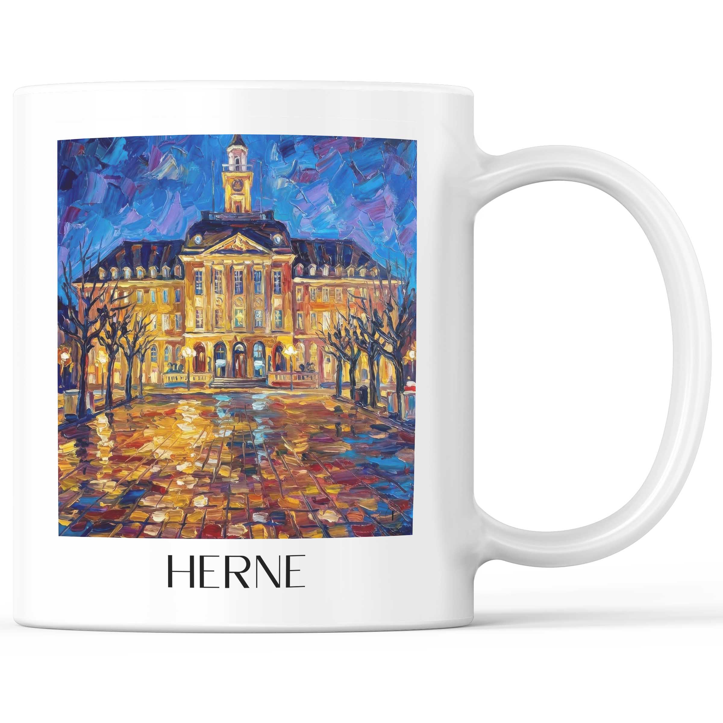 herne-ruhrgebiet-deutschland-kaffeebecher-oil-painting-oelgemaelde