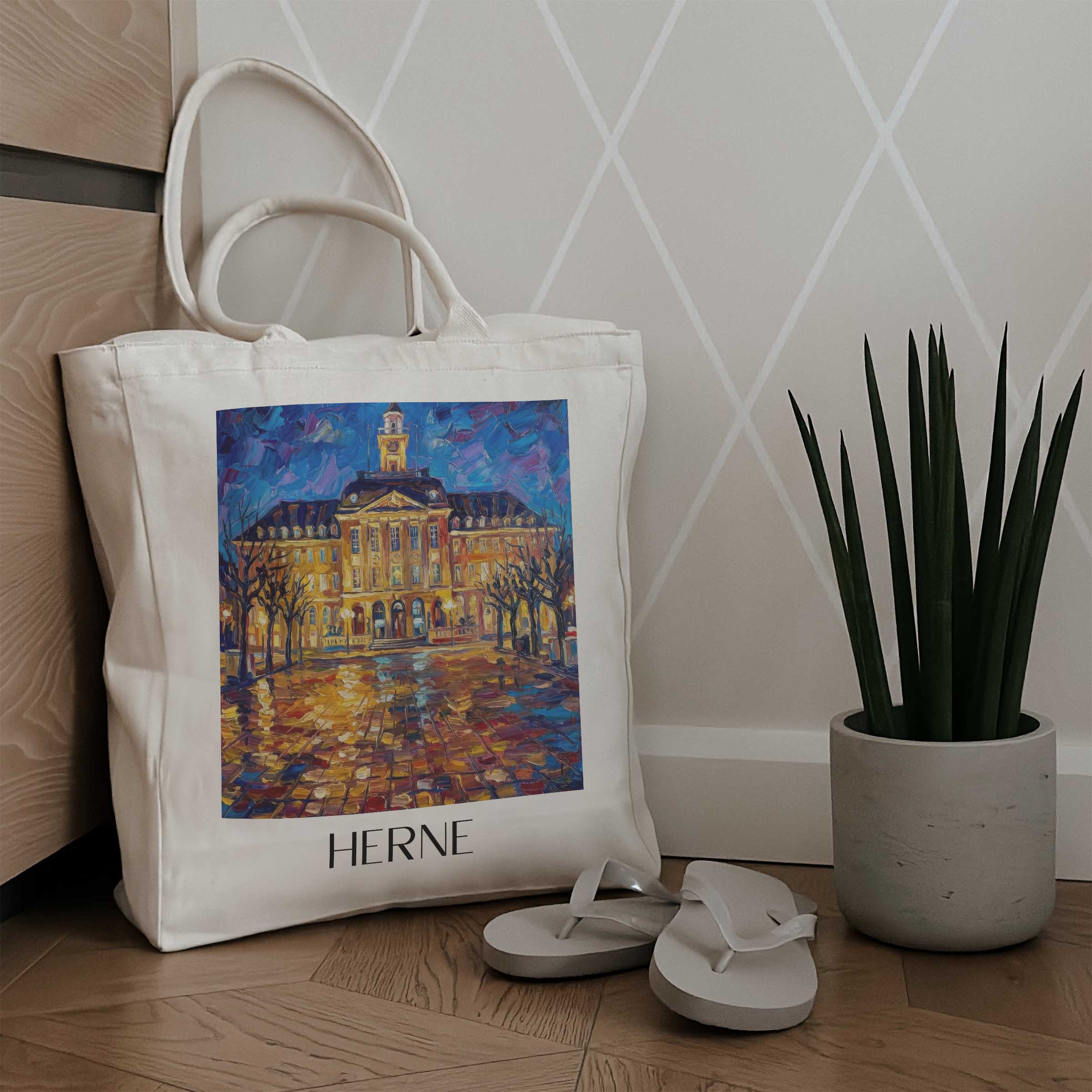 herne-ruhrgebiet-deutschland-einkaufstasche-oil-painting-oelgemaelde
