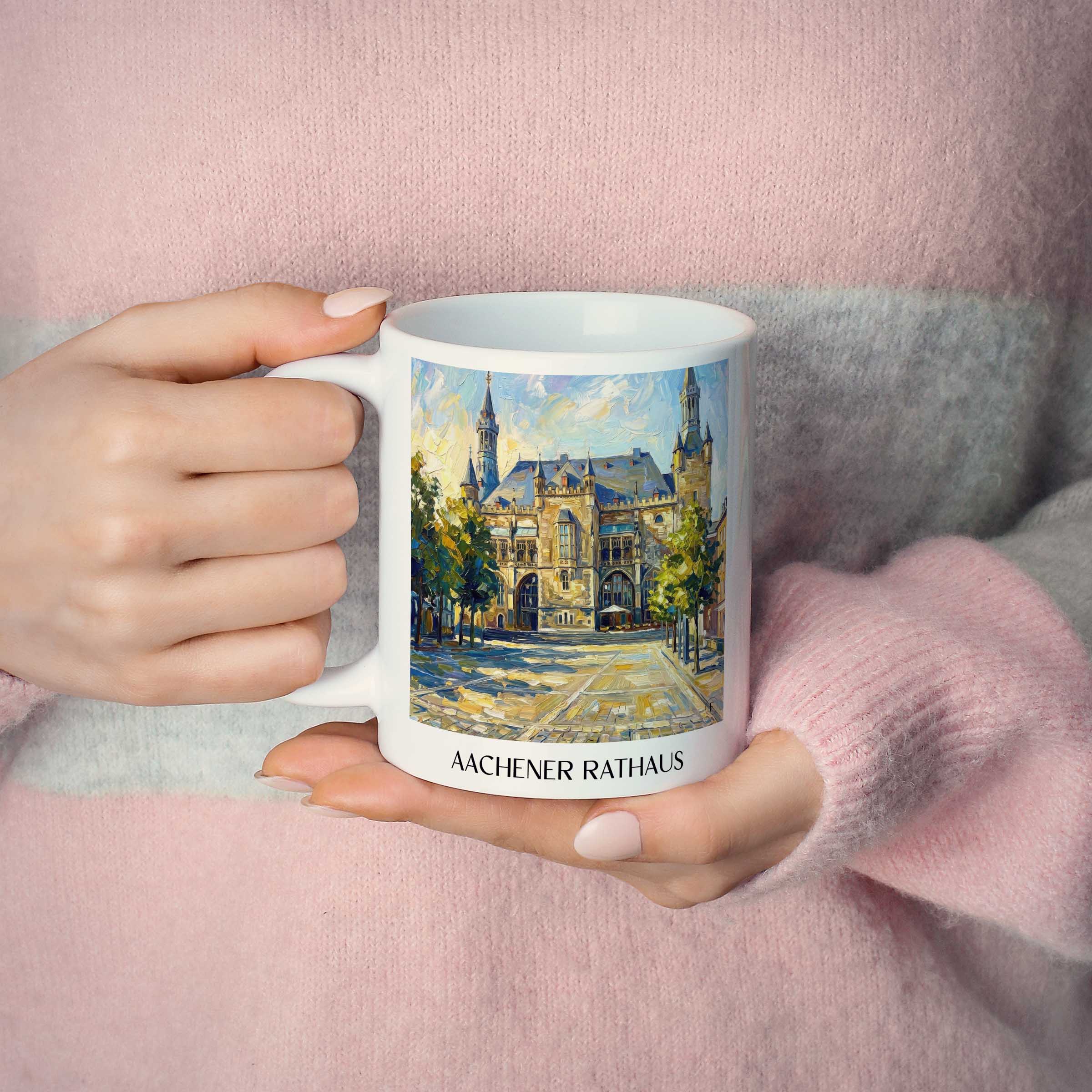 rathaus--aachen-deutschland-kaffeebecher-oil-painting-oelgemaelde