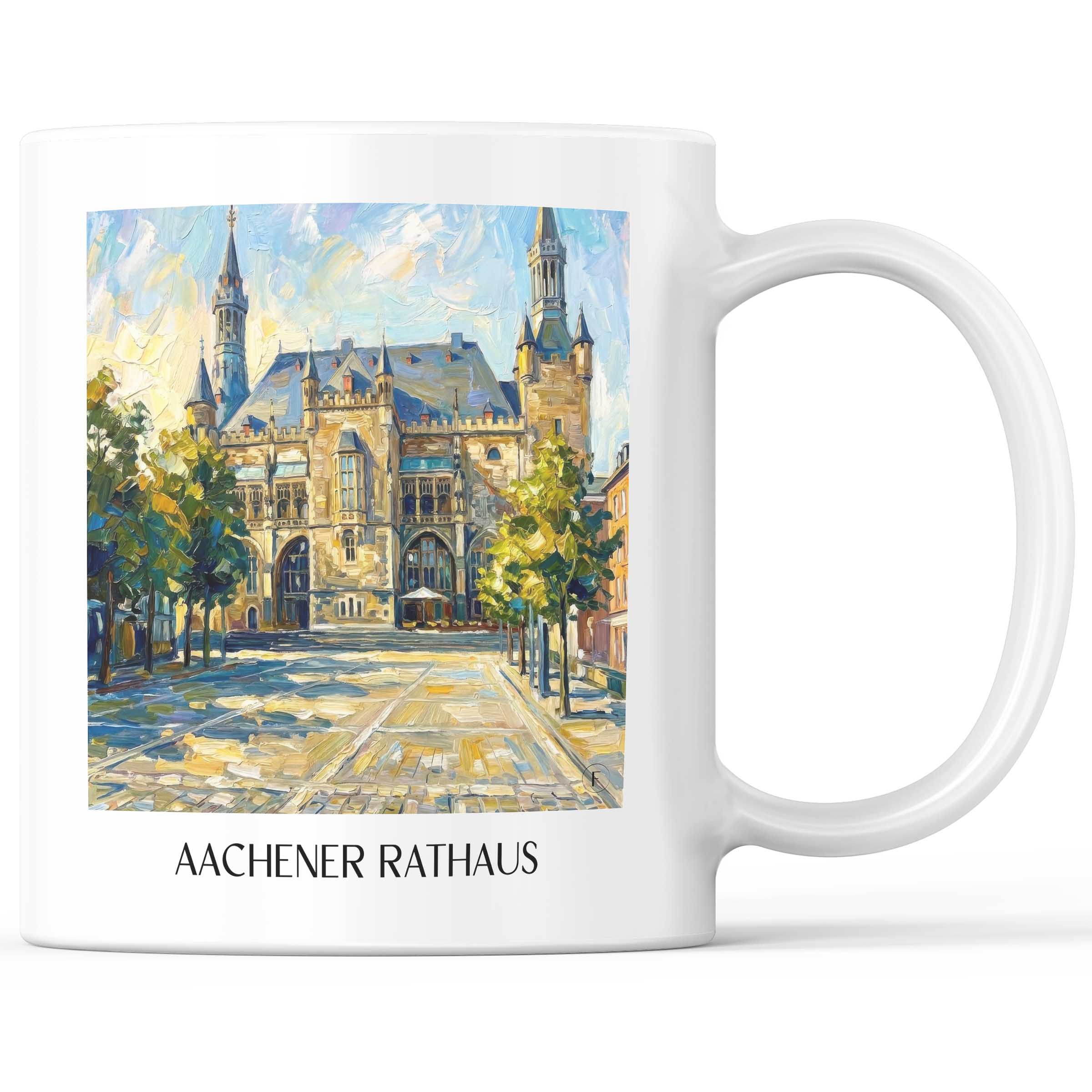 rathaus--aachen-deutschland-kaffeebecher-oil-painting-oelgemaelde