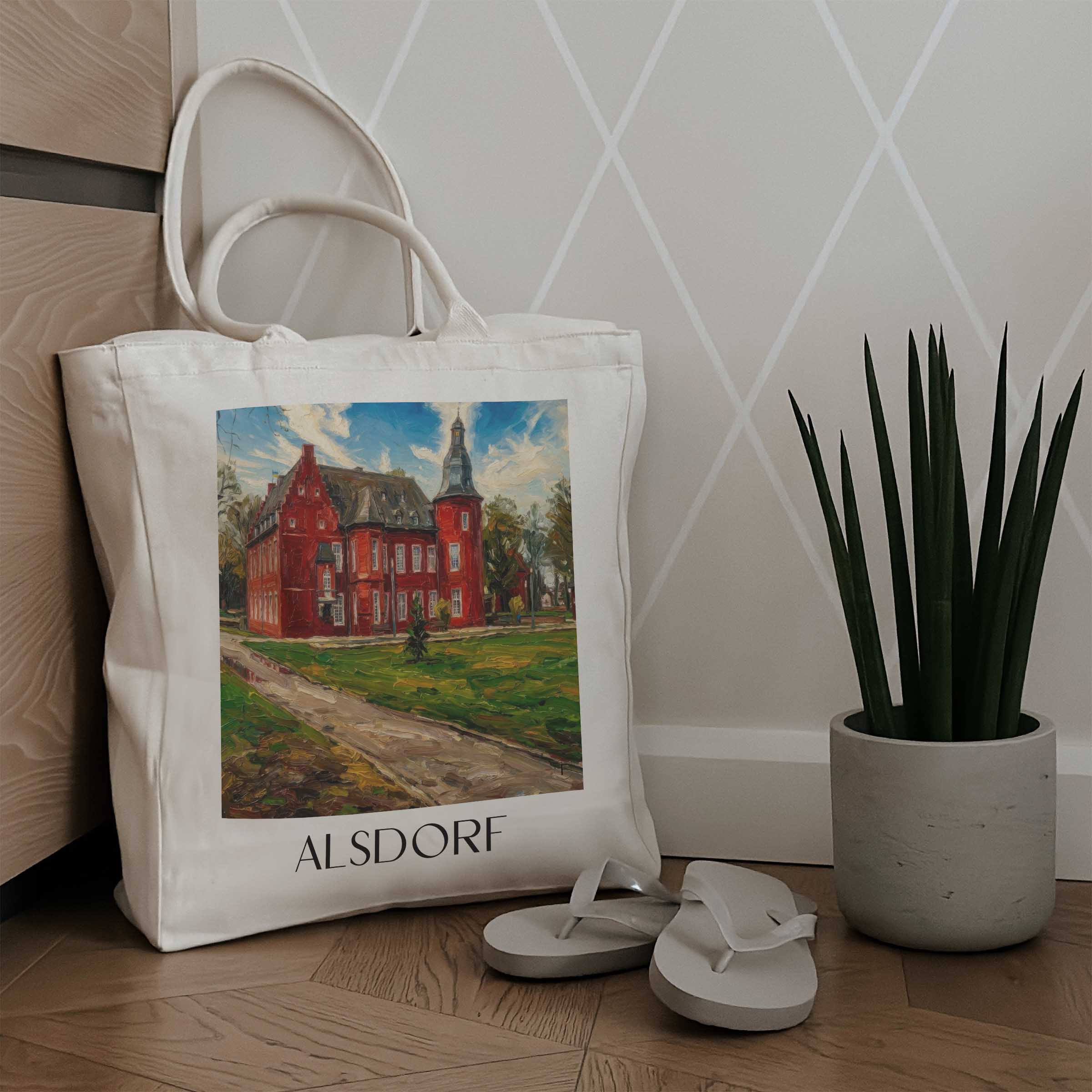 alsdorf-rheinland-deutschland-einkaufstasche-oil-painting-oelgemaelde