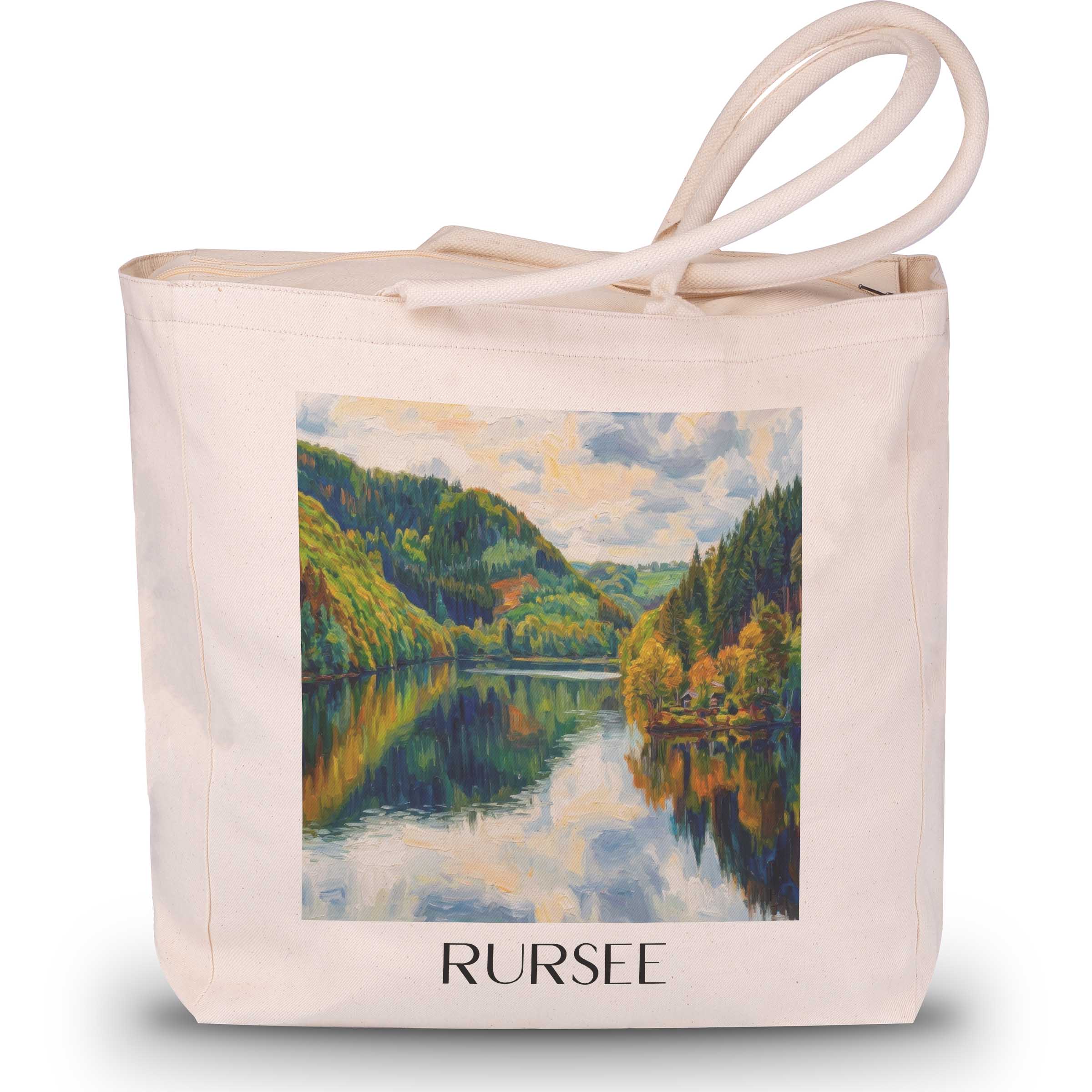 rursee-eifel-deutschland-einkaufstasche-oil-painting-oelgemaelde