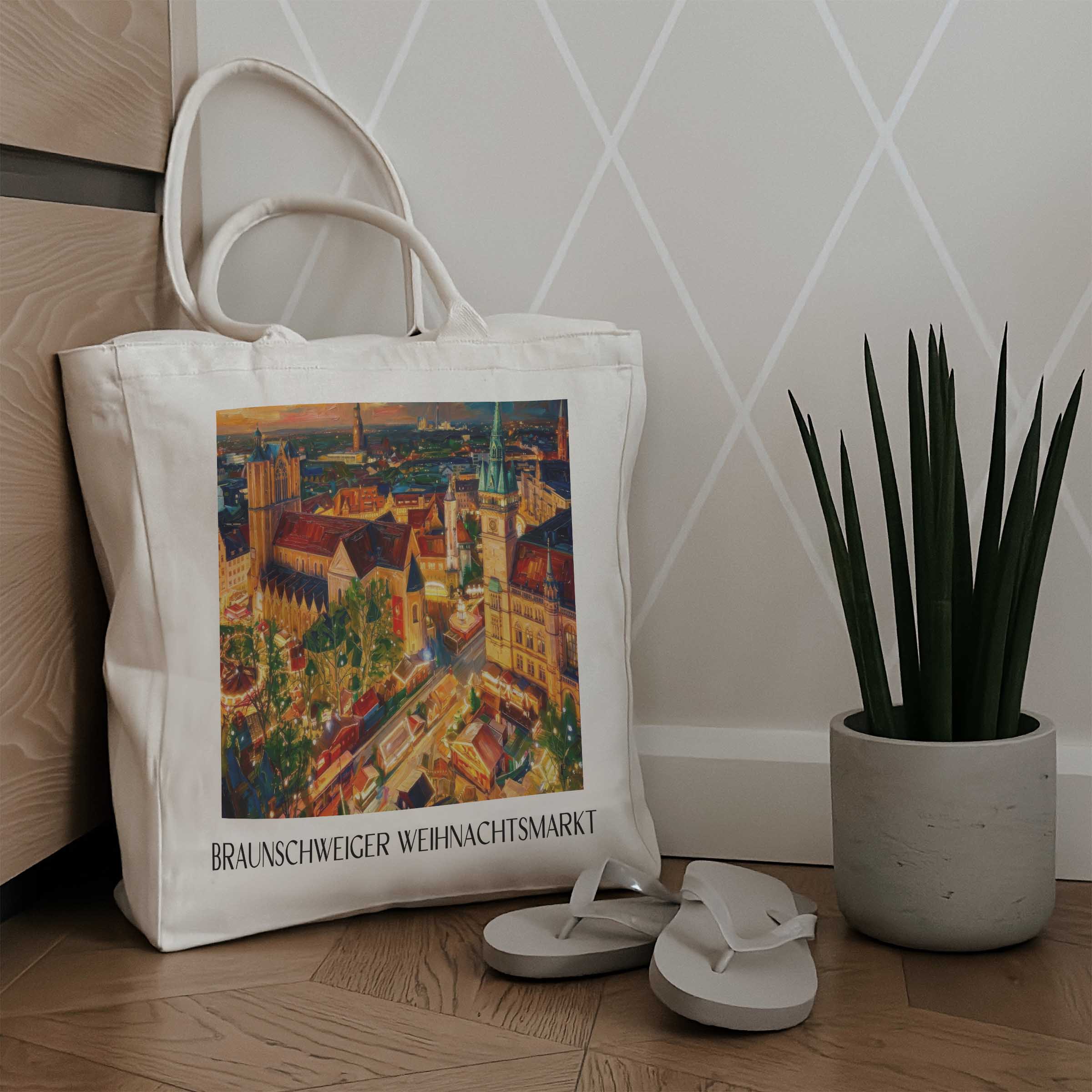weihnachtsmarkt-braunschweig-deutschland-einkaufstasche-oil-painting-oelgemaelde
