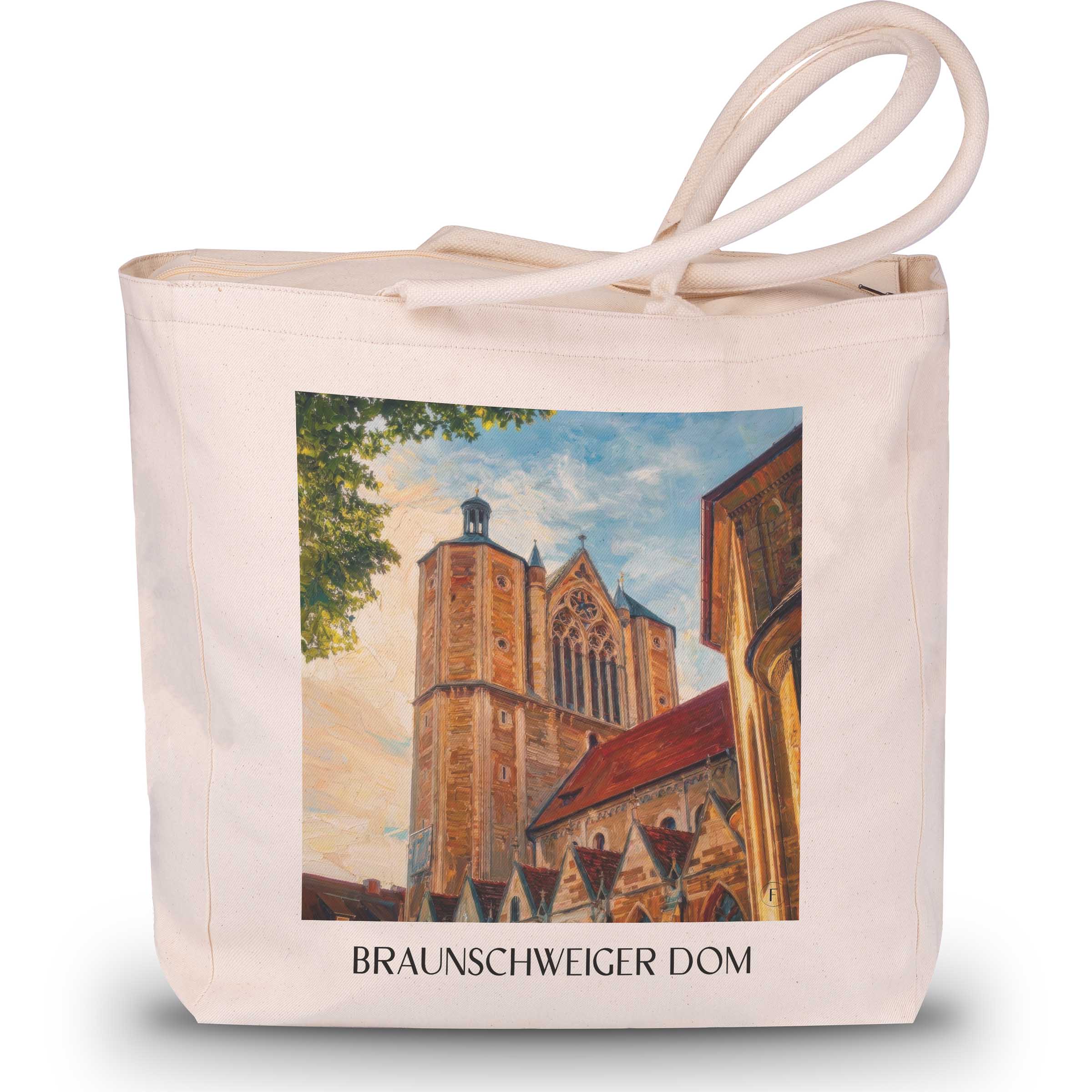 braunschweiger-dom-niedersachsen-deutschland-einkaufstasche-oil-painting-oelgemaelde