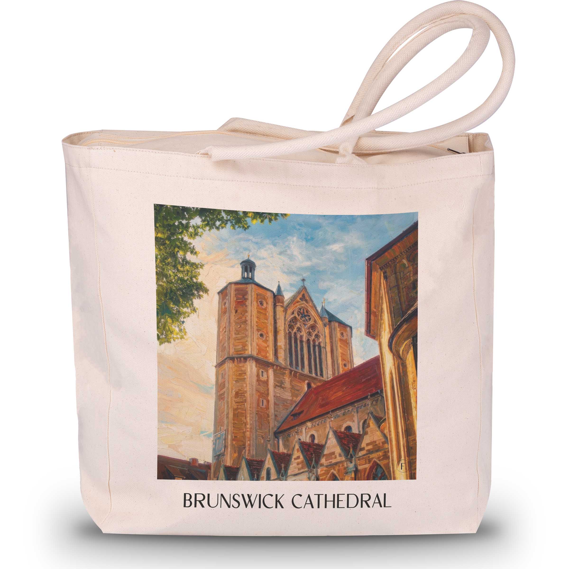 Braunschweiger Dom Shopping Tasche - Niedersachsen - Deutschland Tote Bag - Einkaufstasche im Ölgemälde Stil