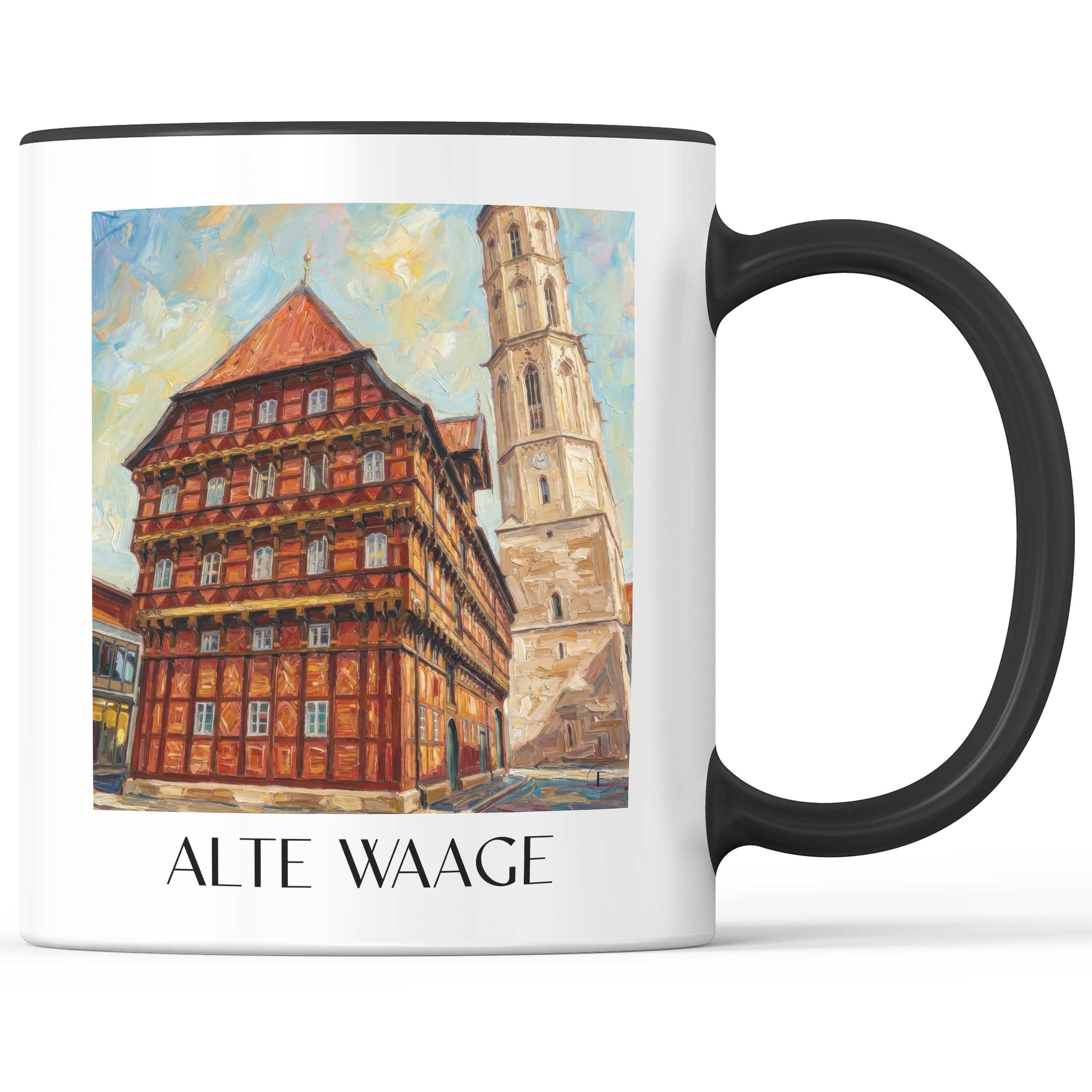 alte-waage-braunschweig-deutschland-kaffeebecher-oil-painting-oelgemaelde