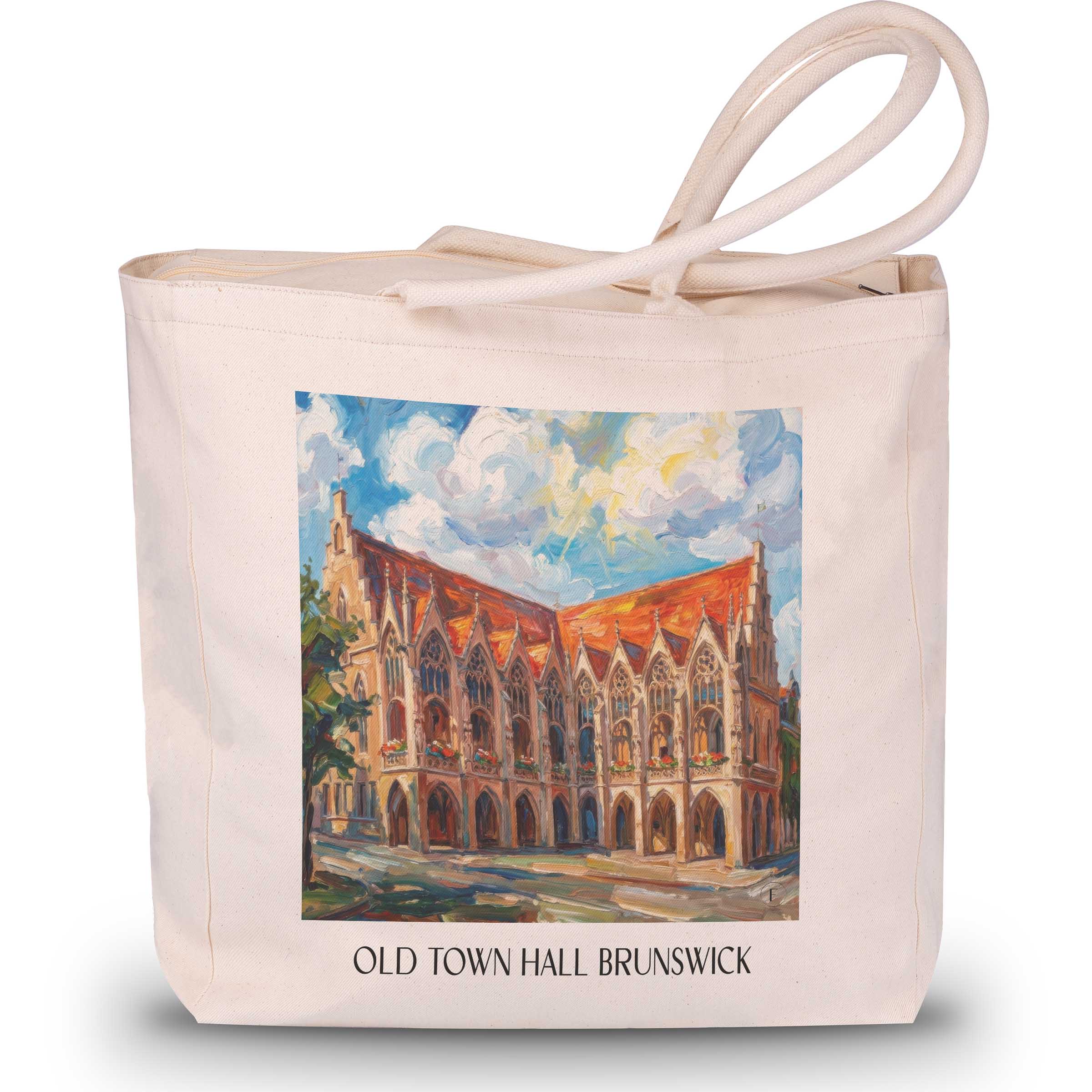 Altstadtrathaus Shopping Tasche - Braunschweig - Deutschland Tote Bag - Einkaufstasche im Ölgemälde Stil