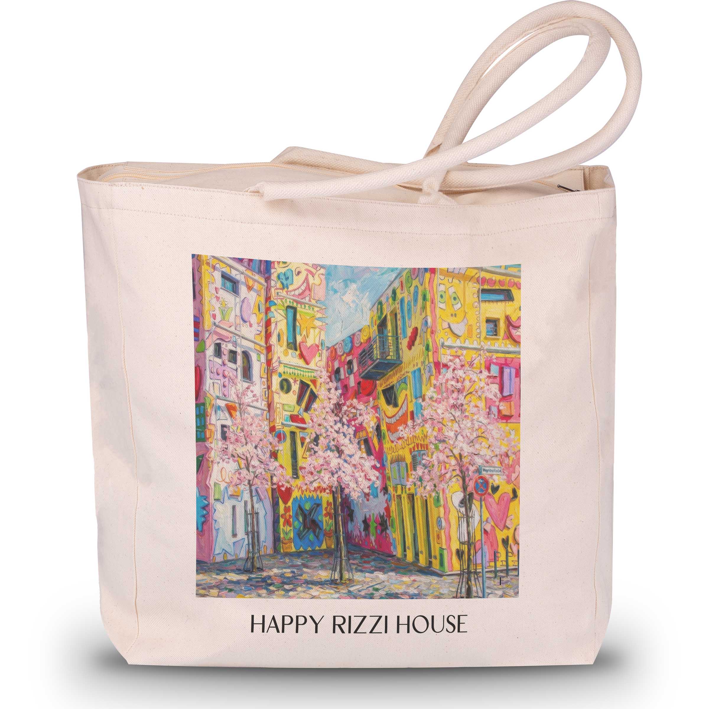 Happy Rizzi House Shopping Tasche - Braunschweig - Deutschland Tote Bag - Einkaufstasche im Ölgemälde Stil