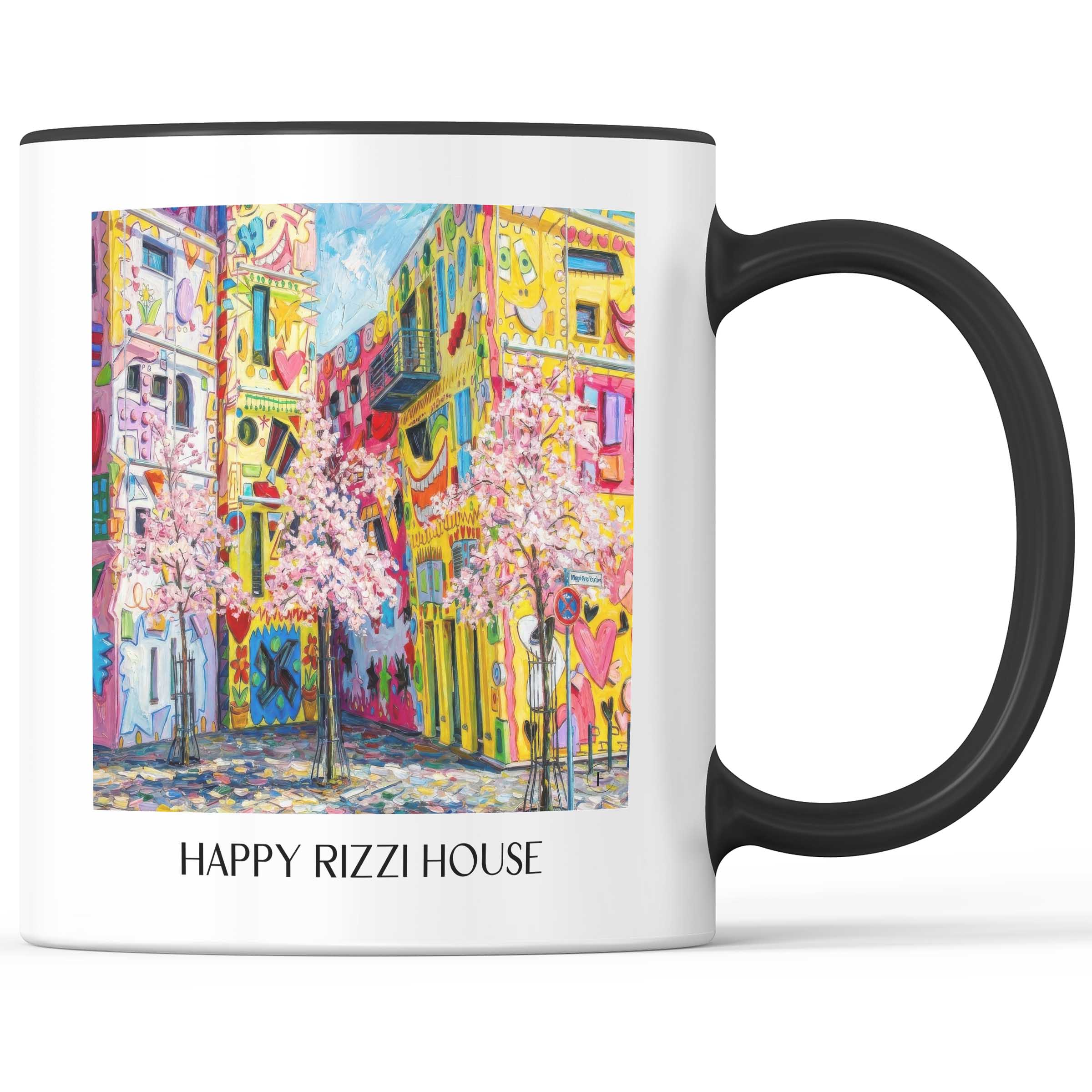 Happy Rizzi House Kaffeebecher - Braunschweig - Deutschland Becher - Kaffeetasse im Ölgemälde Stil