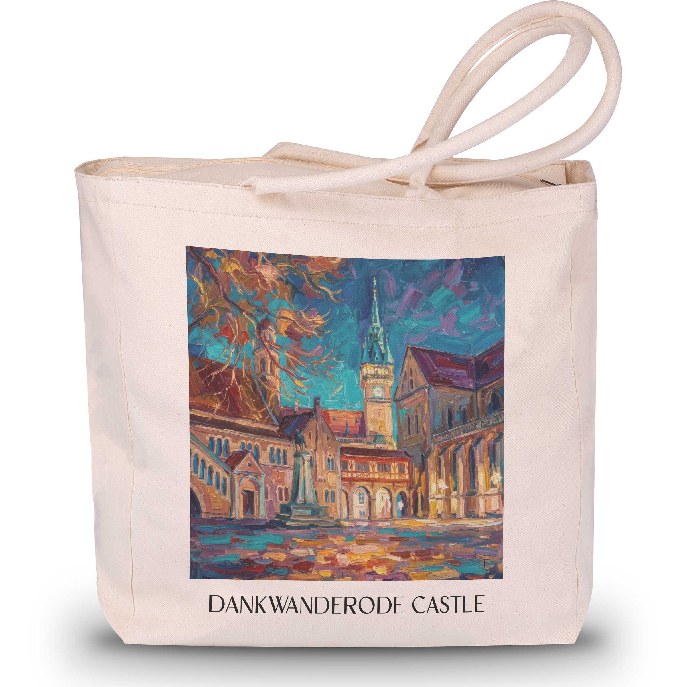 Burg Dankwanderode Shopping Tasche - Niedersachsen - Deutschland Tote Bag - Einkaufstasche im Ölgemälde Stil