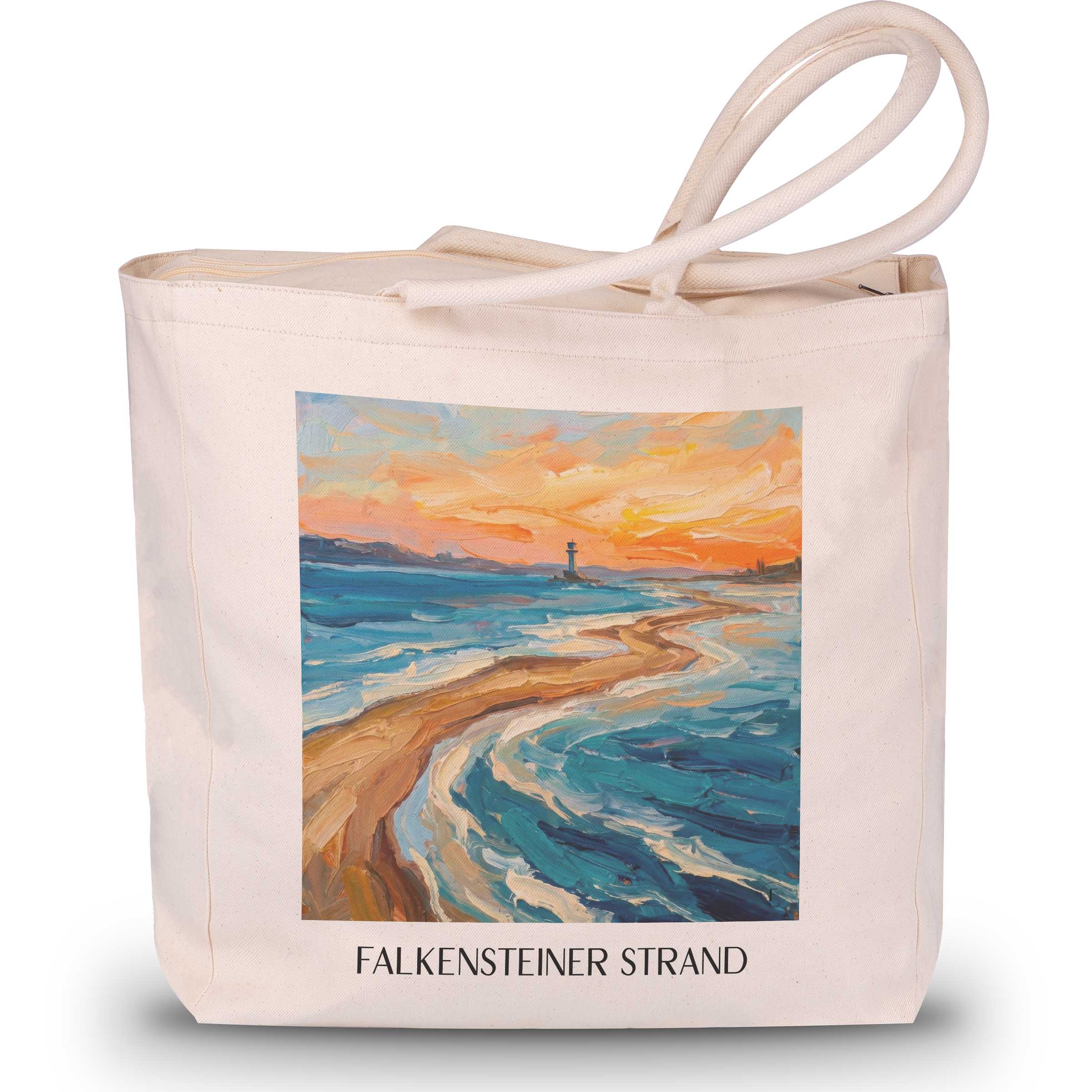 falkensteiner-strand-kiel-deutschland-einkaufstasche-oil-painting-oelgemaelde
