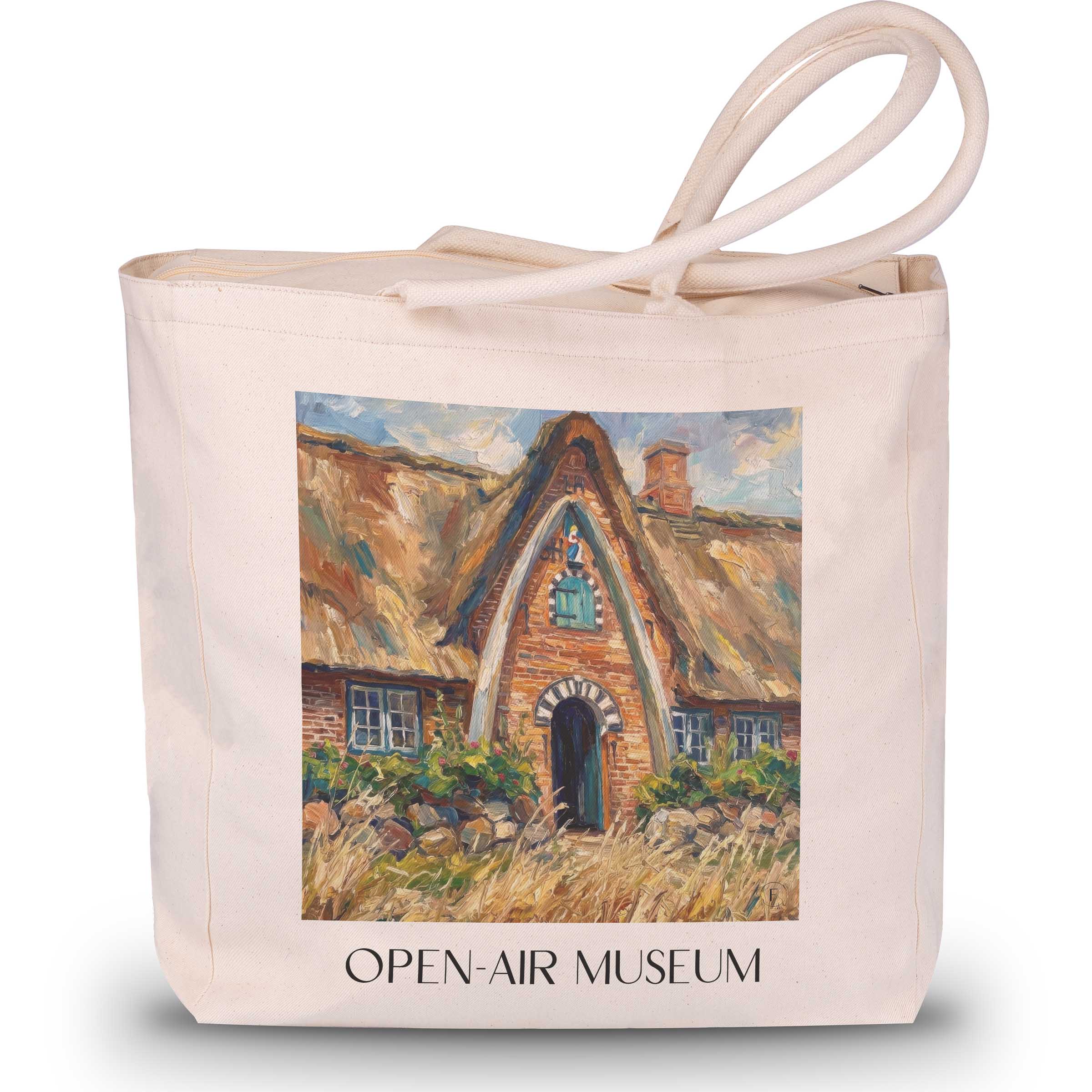 Freilichtmuseum Shopping Tasche - Kiel - Deutschland Tote Bag - Einkaufstasche im Ölgemälde Stil