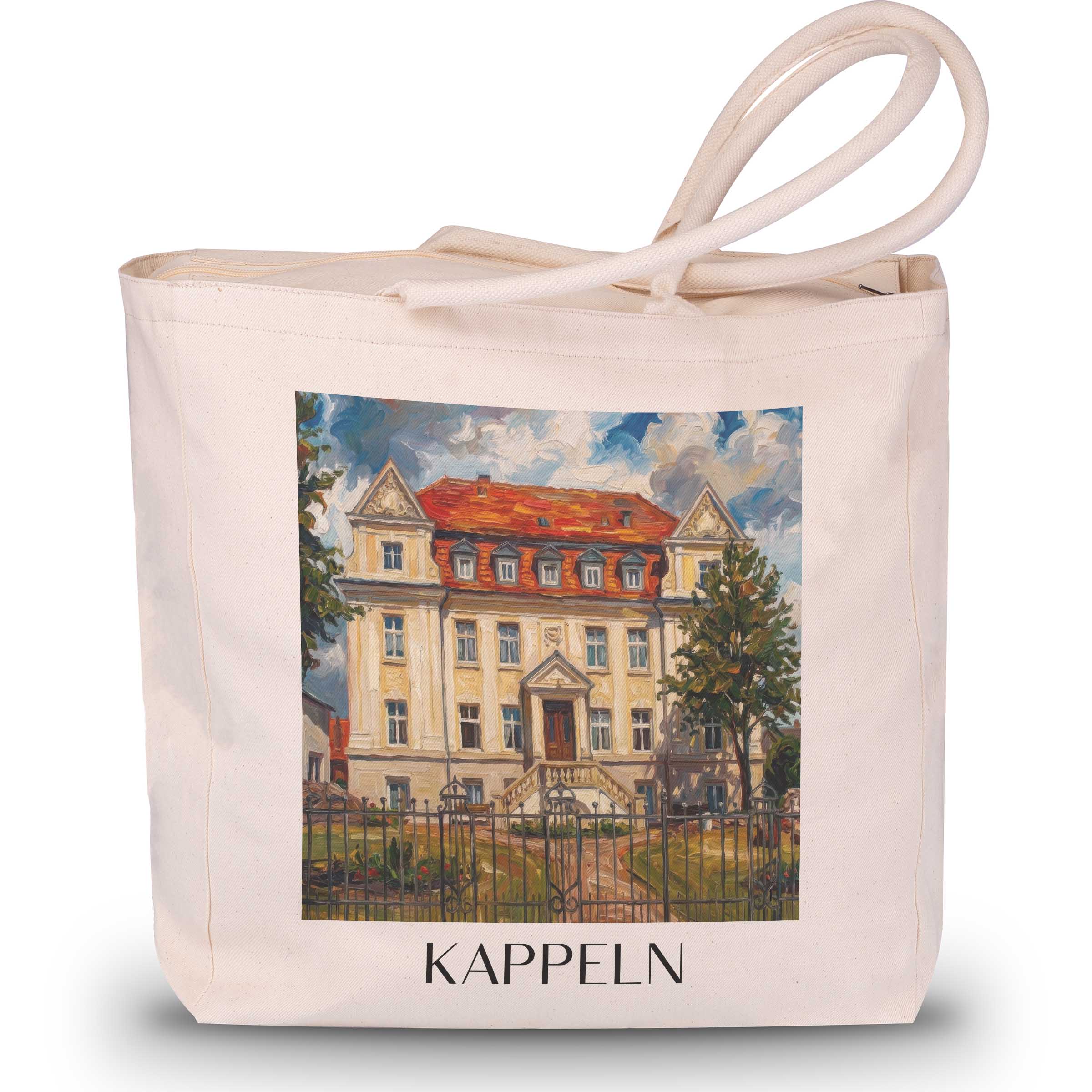 Kappeln Shopping Tasche - Schleswig - Deutschland Tote Bag - Einkaufstasche im Ölgemälde Stil
