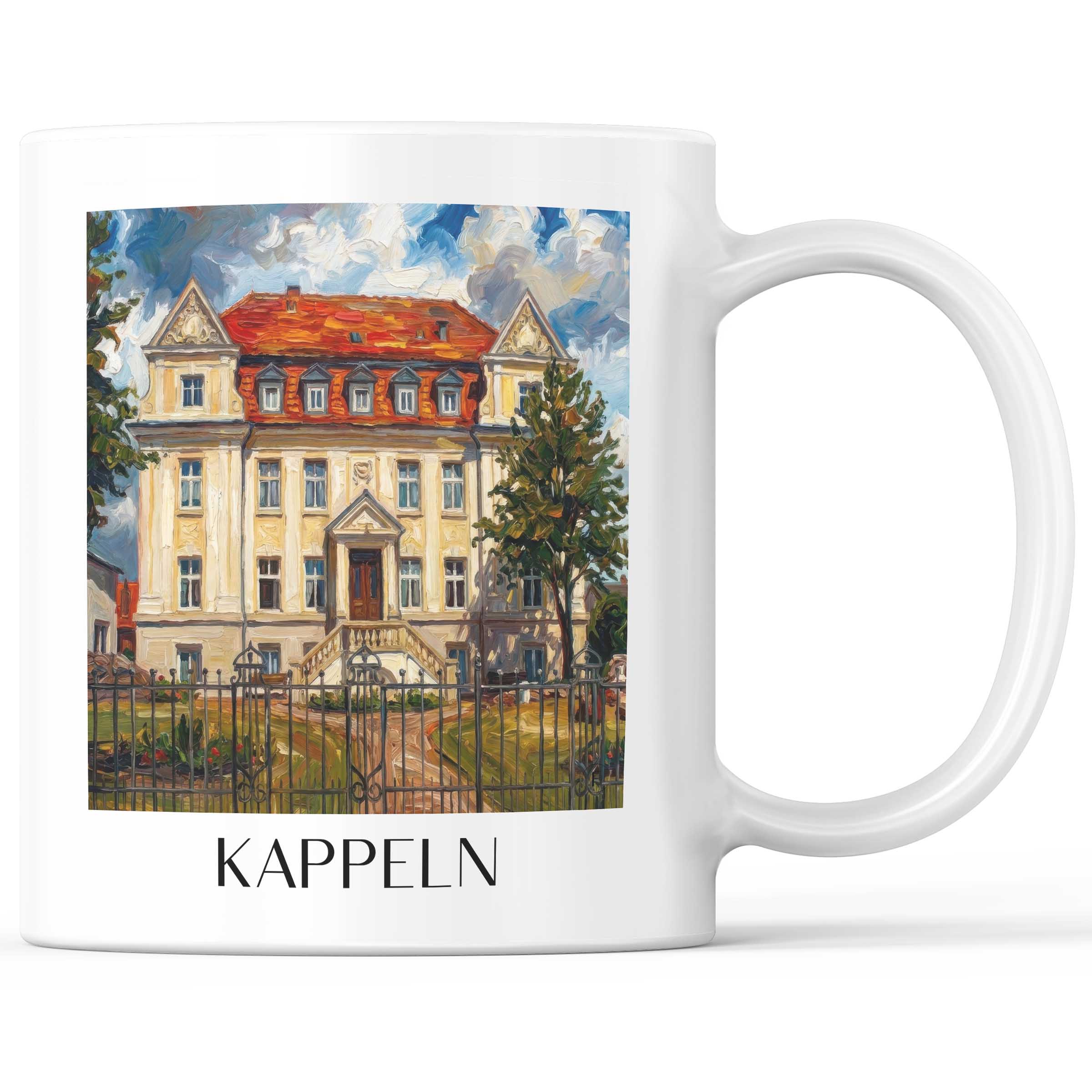 Kappeln Kaffeebecher - Schleswig - Deutschland Becher - Kaffeetasse im Ölgemälde Stil