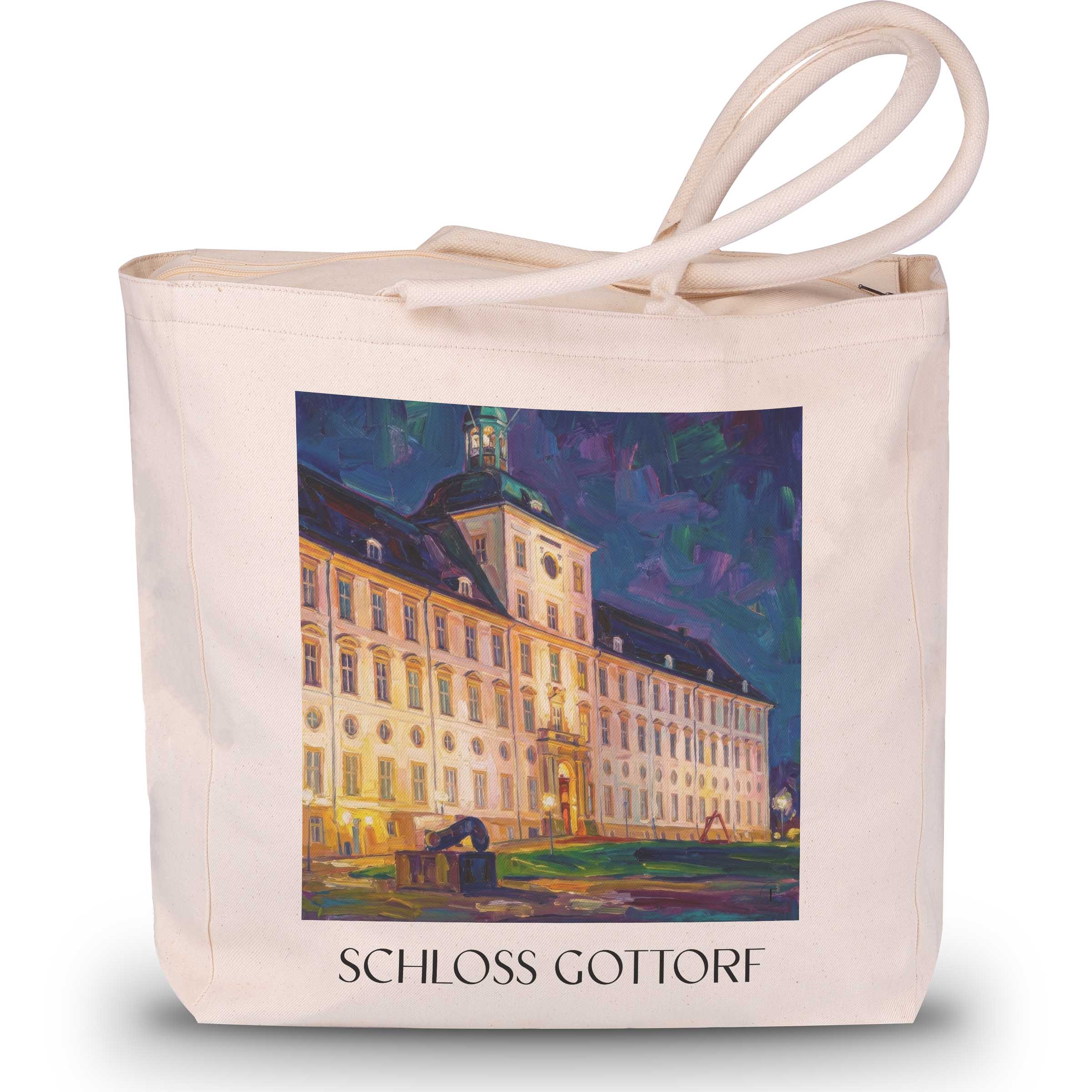 schloss-gottorf-schleswig-deutschland-einkaufstasche-oil-painting-oelgemaelde