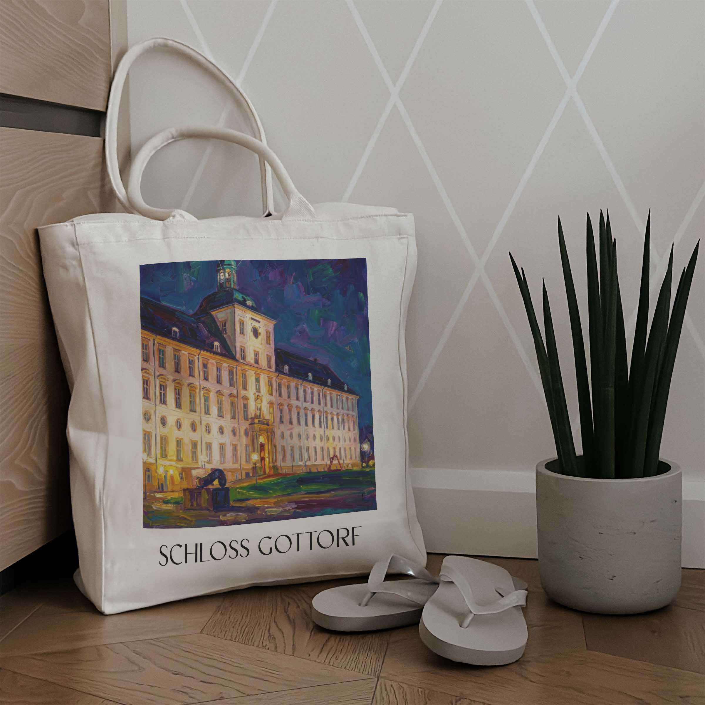schloss-gottorf-schleswig-deutschland-einkaufstasche-oil-painting-oelgemaelde