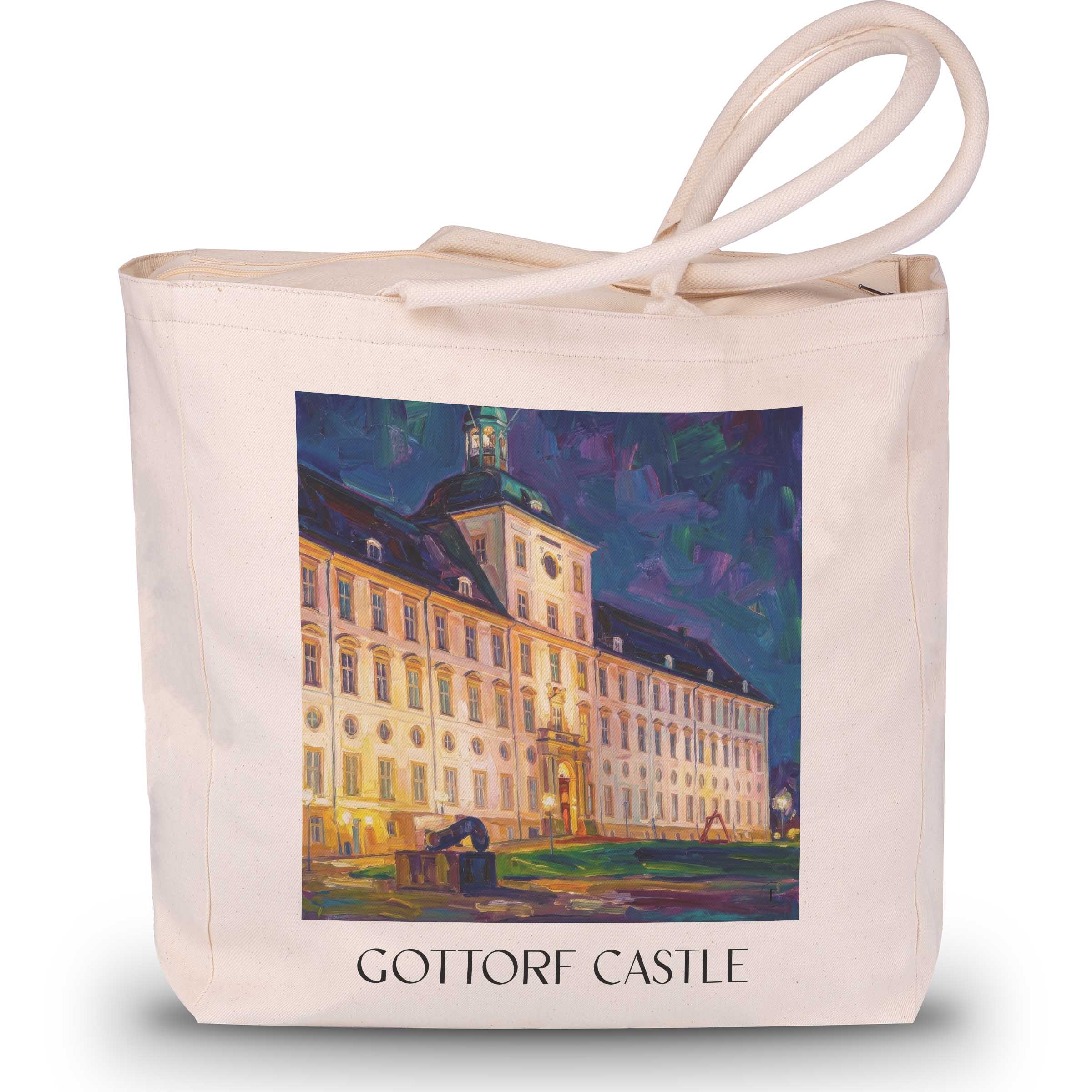 Schloss Gottorf Shopping Tasche - Schleswig - Deutschland Tote Bag - Einkaufstasche im Ölgemälde Stil