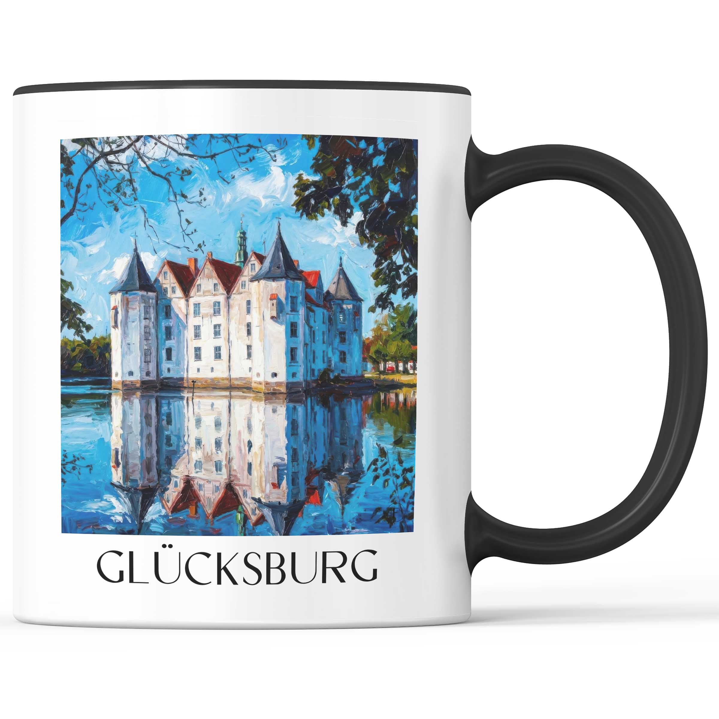 glücksburg-schleswig-deutschland-kaffeebecher-oil-painting-oelgemaelde