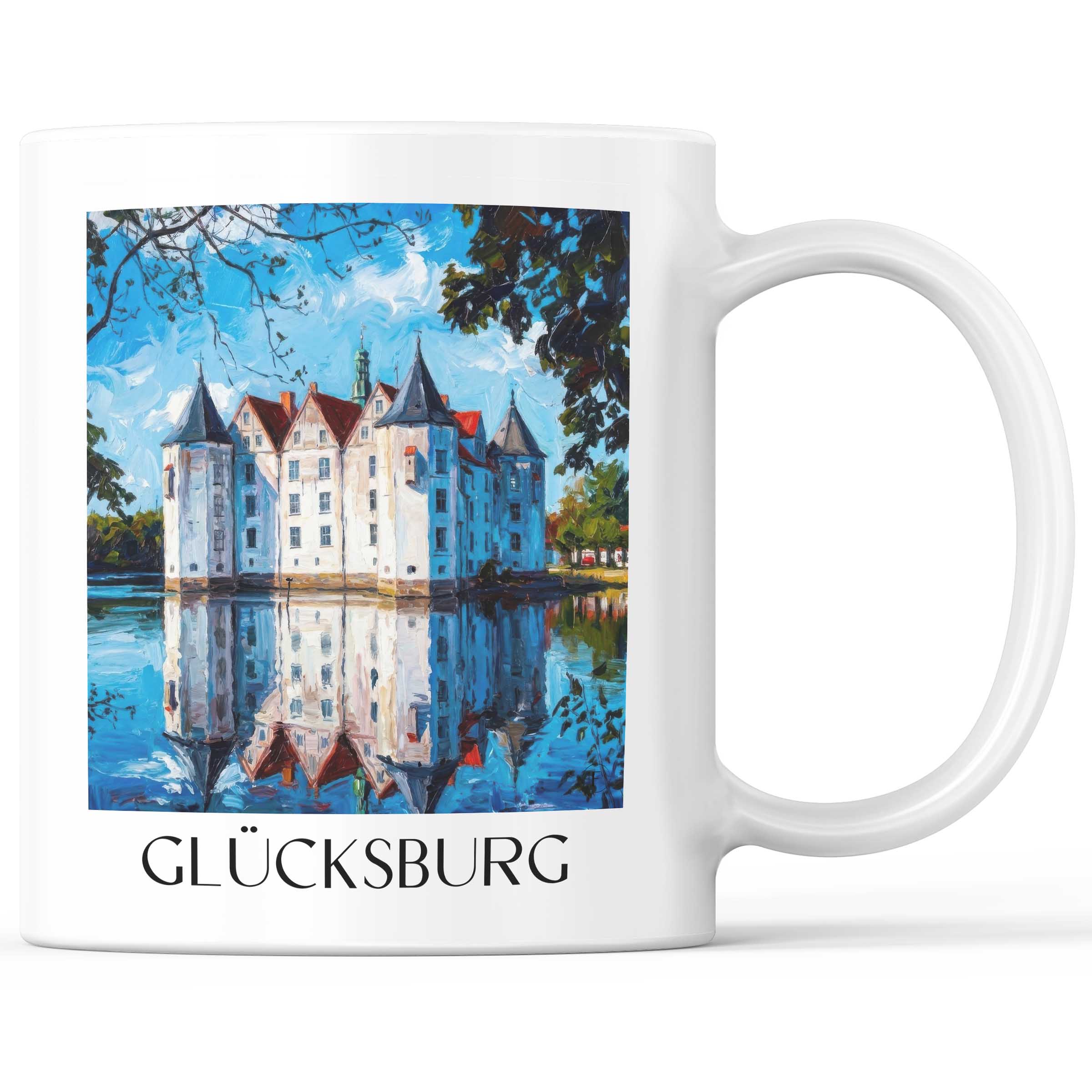 glücksburg-schleswig-deutschland-kaffeebecher-oil-painting-oelgemaelde