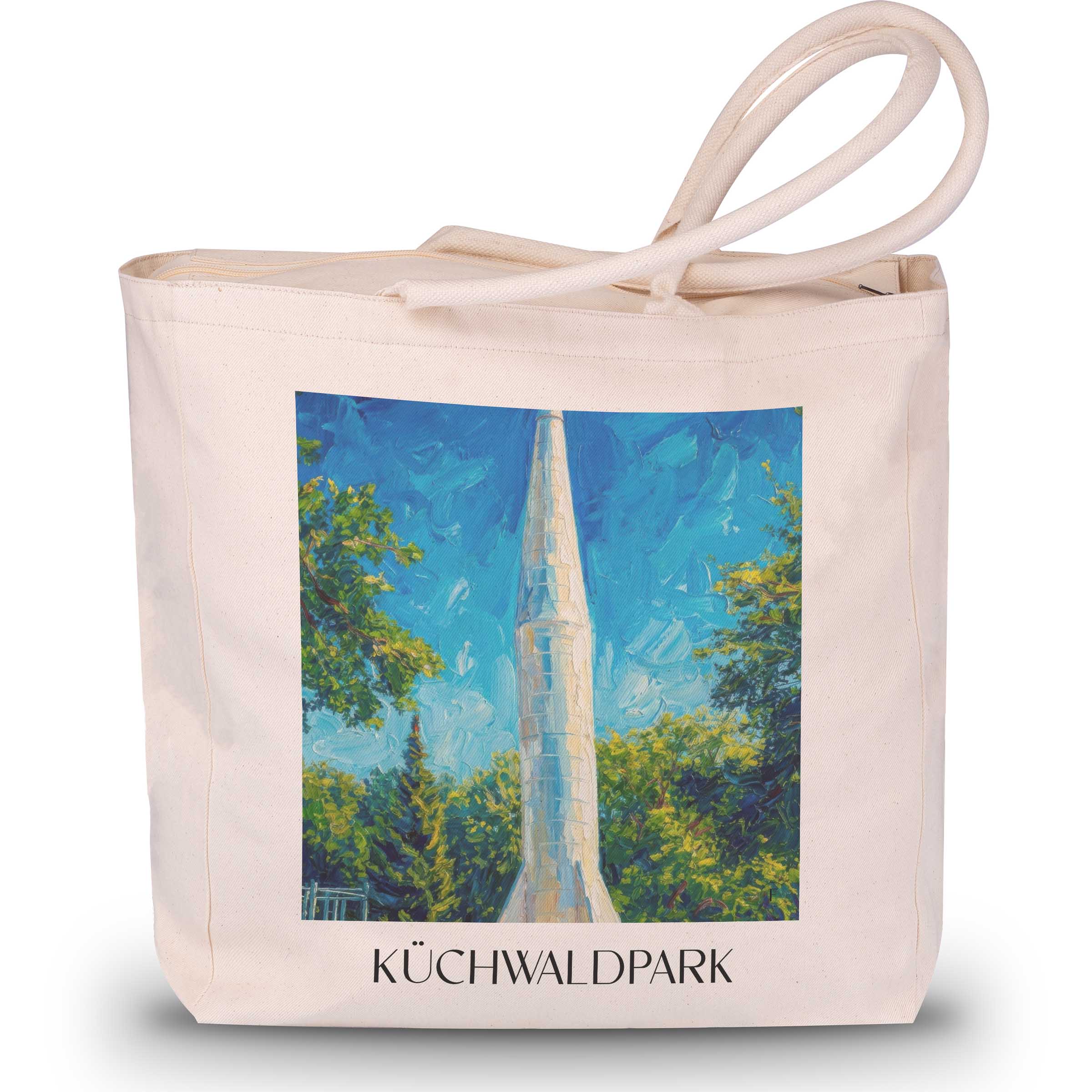 Küchwaldpark Shopping Tasche - Chemnitz - Deutschland Tote Bag - Einkaufstasche im Ölgemälde Stil