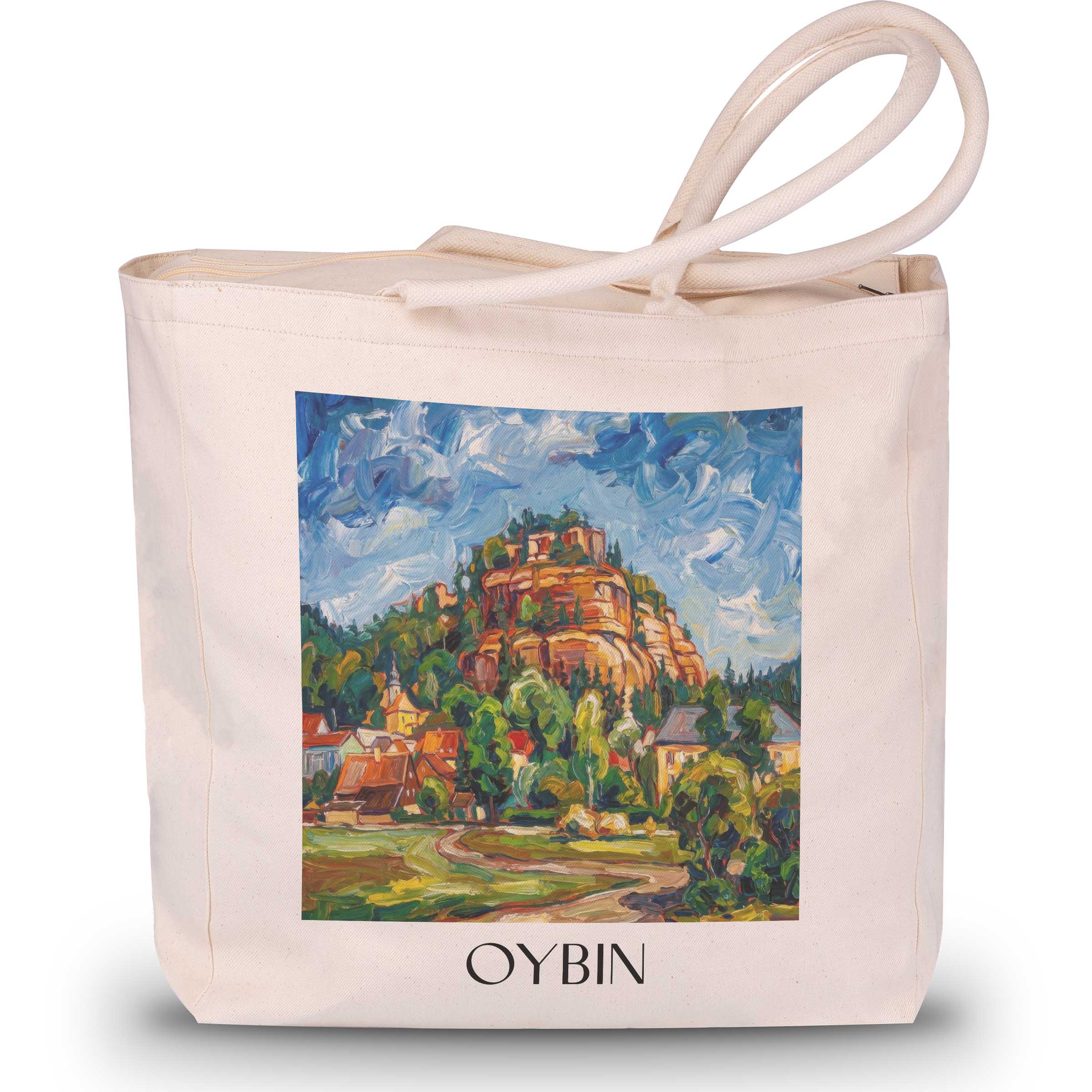 Oybin Shopping Tasche - Sachsen - Deutschland Tote Bag - Einkaufstasche im Ölgemälde Stil