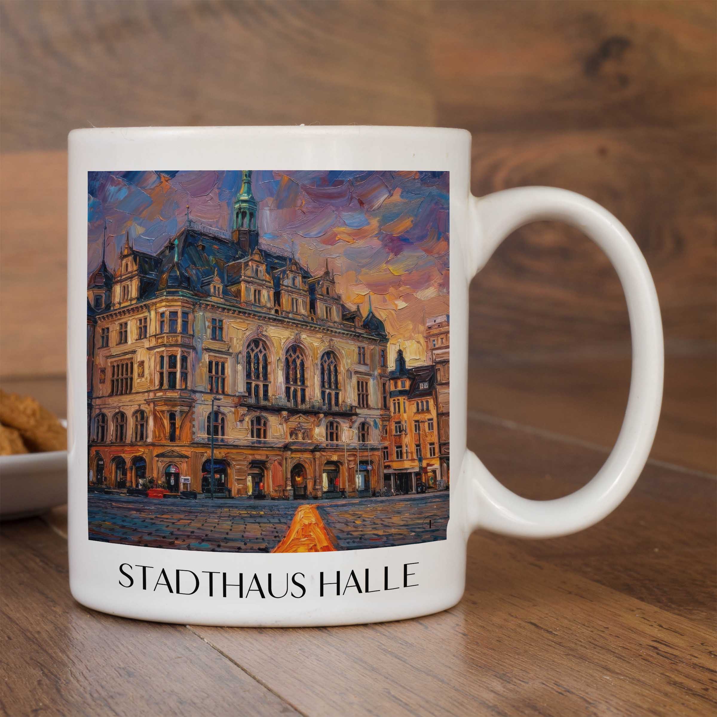 stadthaus-halle-deutschland-kaffeebecher-oil-painting-oelgemaelde
