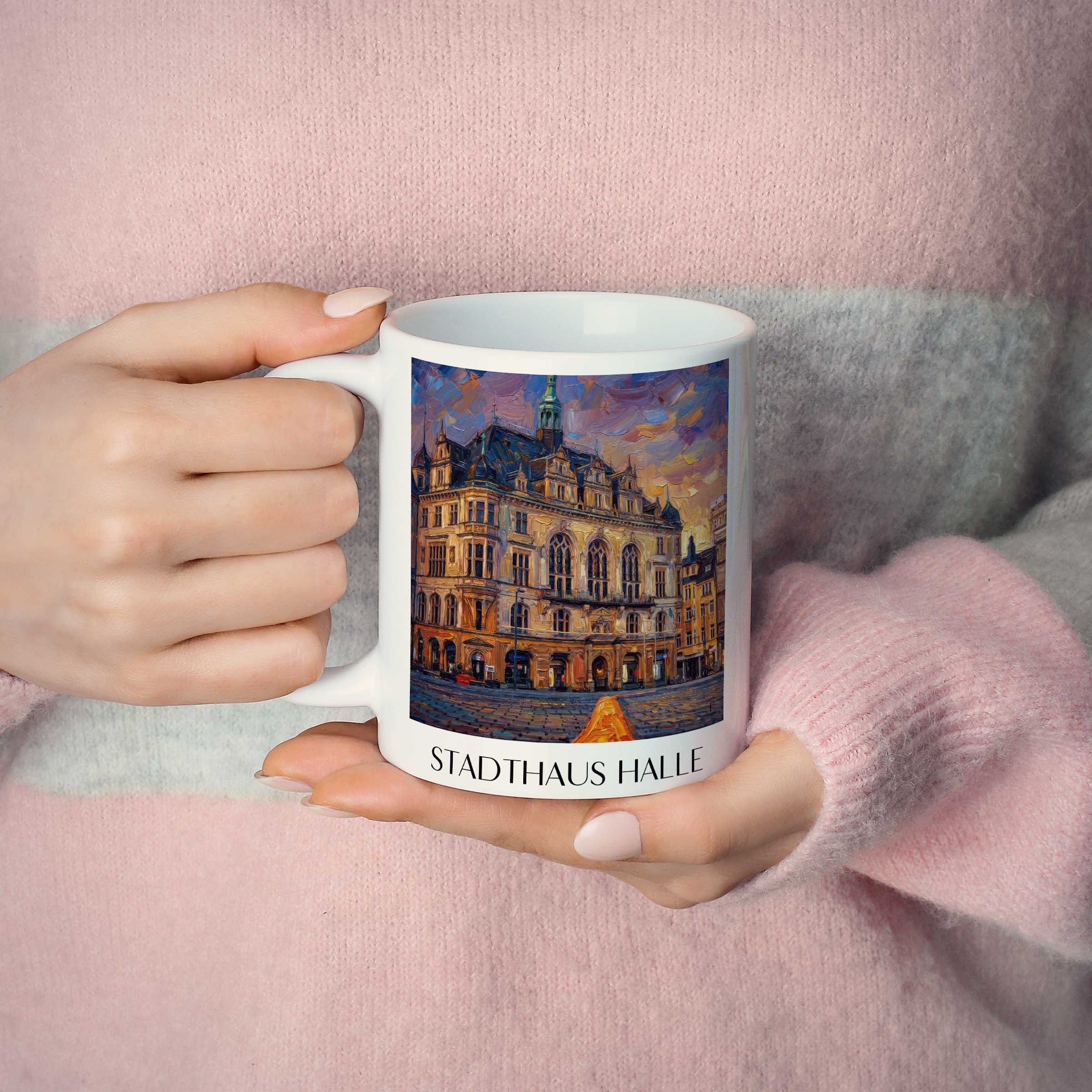 stadthaus-halle-deutschland-kaffeebecher-oil-painting-oelgemaelde