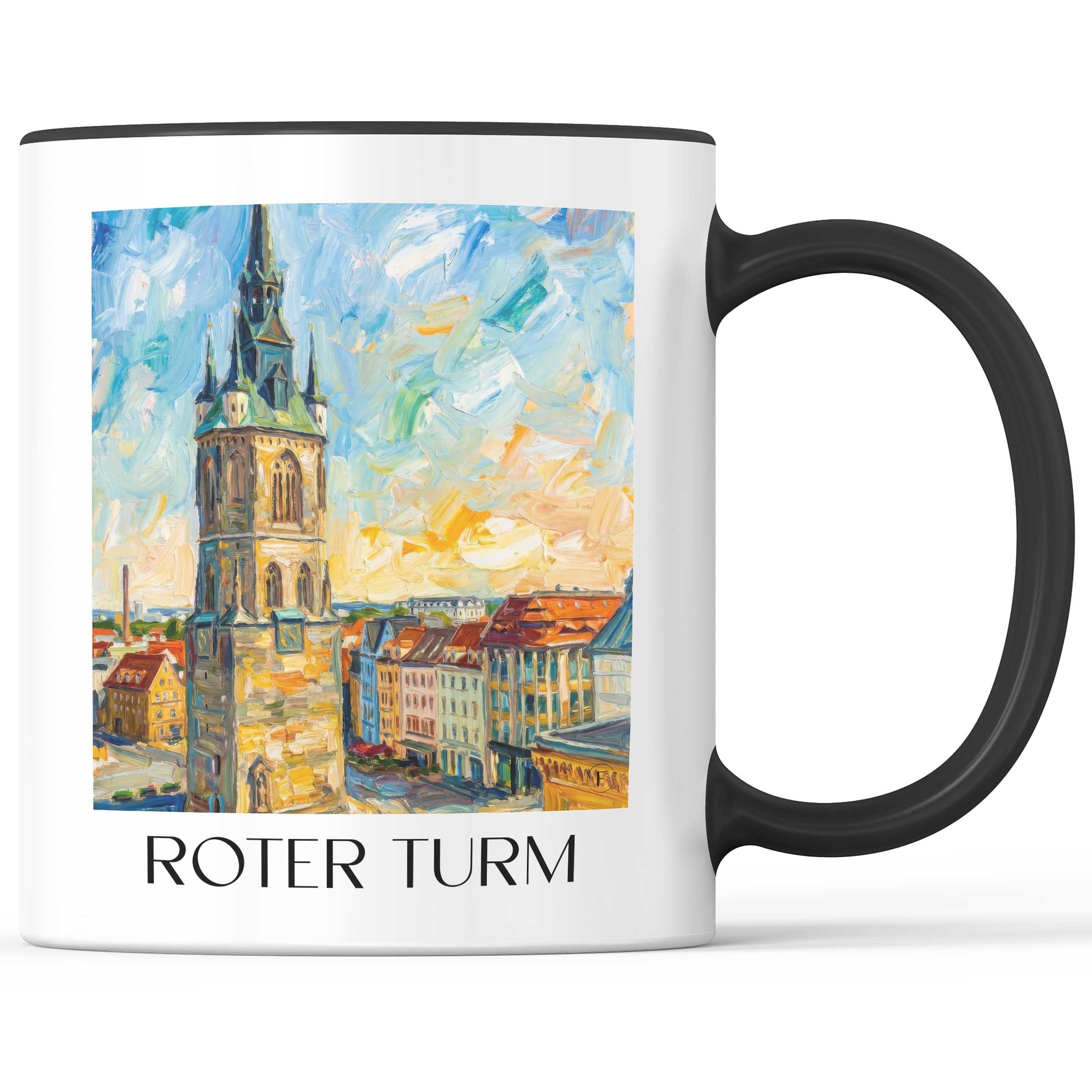 roter-turm-halle-deutschland-kaffeebecher-oil-painting-oelgemaelde
