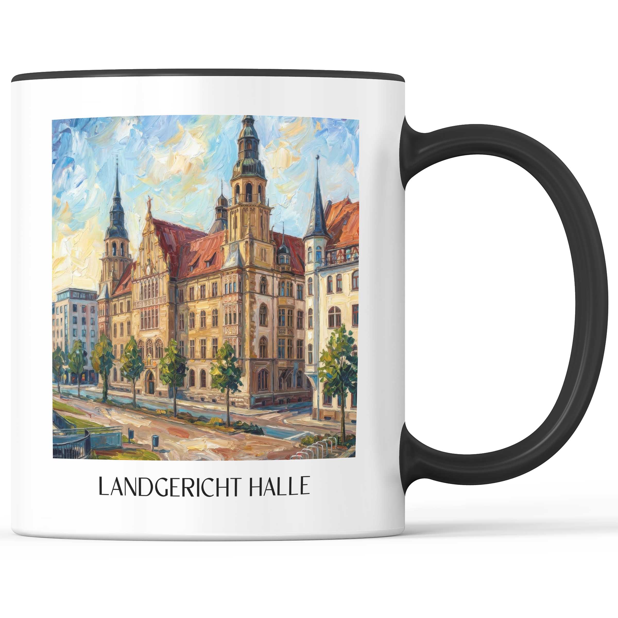 landgericht-halle-deutschland-kaffeebecher-oil-painting-oelgemaelde