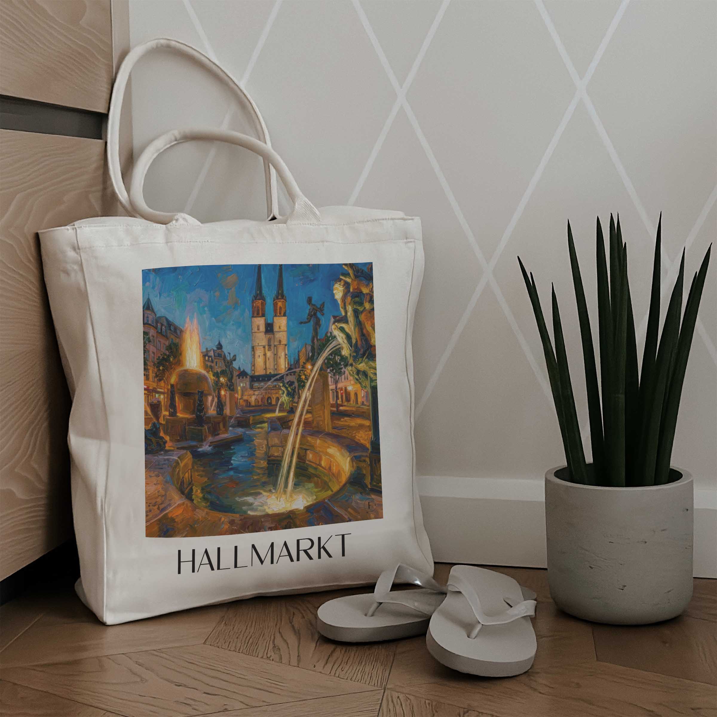 hallmarkt-halle-deutschland-einkaufstasche-oil-painting-oelgemaelde