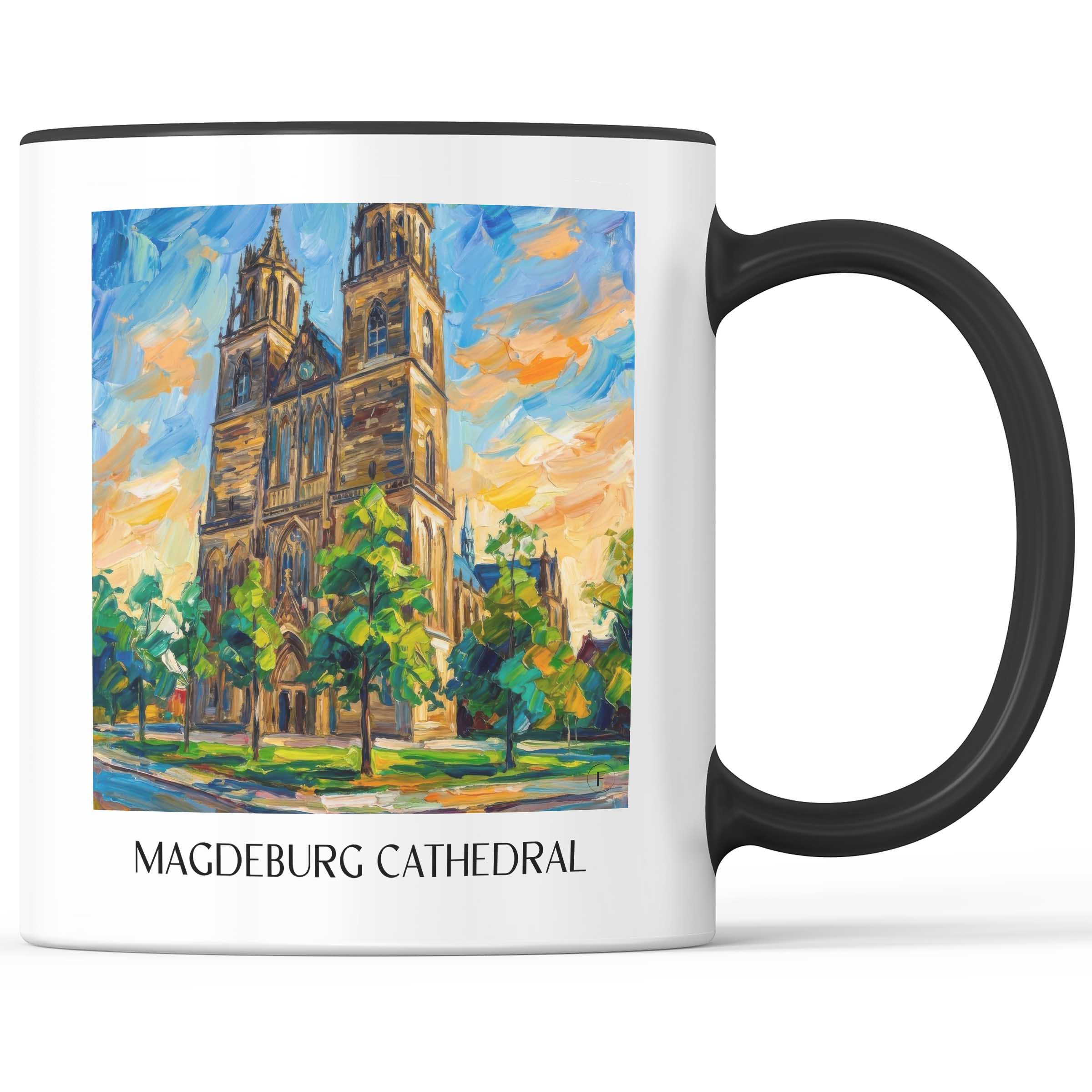 Dom zu Magdeburg Kaffeebecher - Sachsen-Anhalt - Deutschland Becher - Kaffeetasse im Ölgemälde Stil