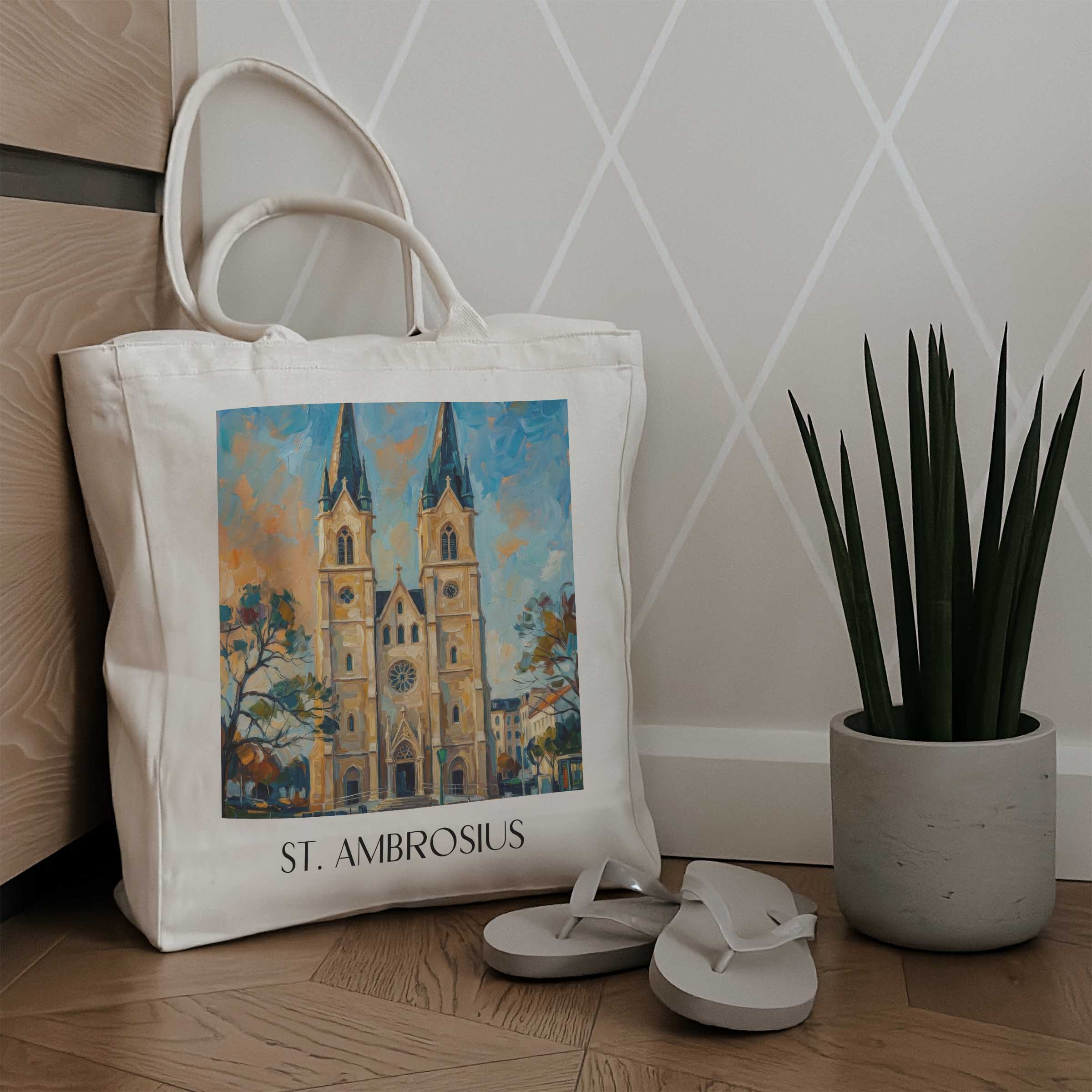 st.-ambrosius-magdeburg-deutschland-einkaufstasche-oil-painting-oelgemaelde