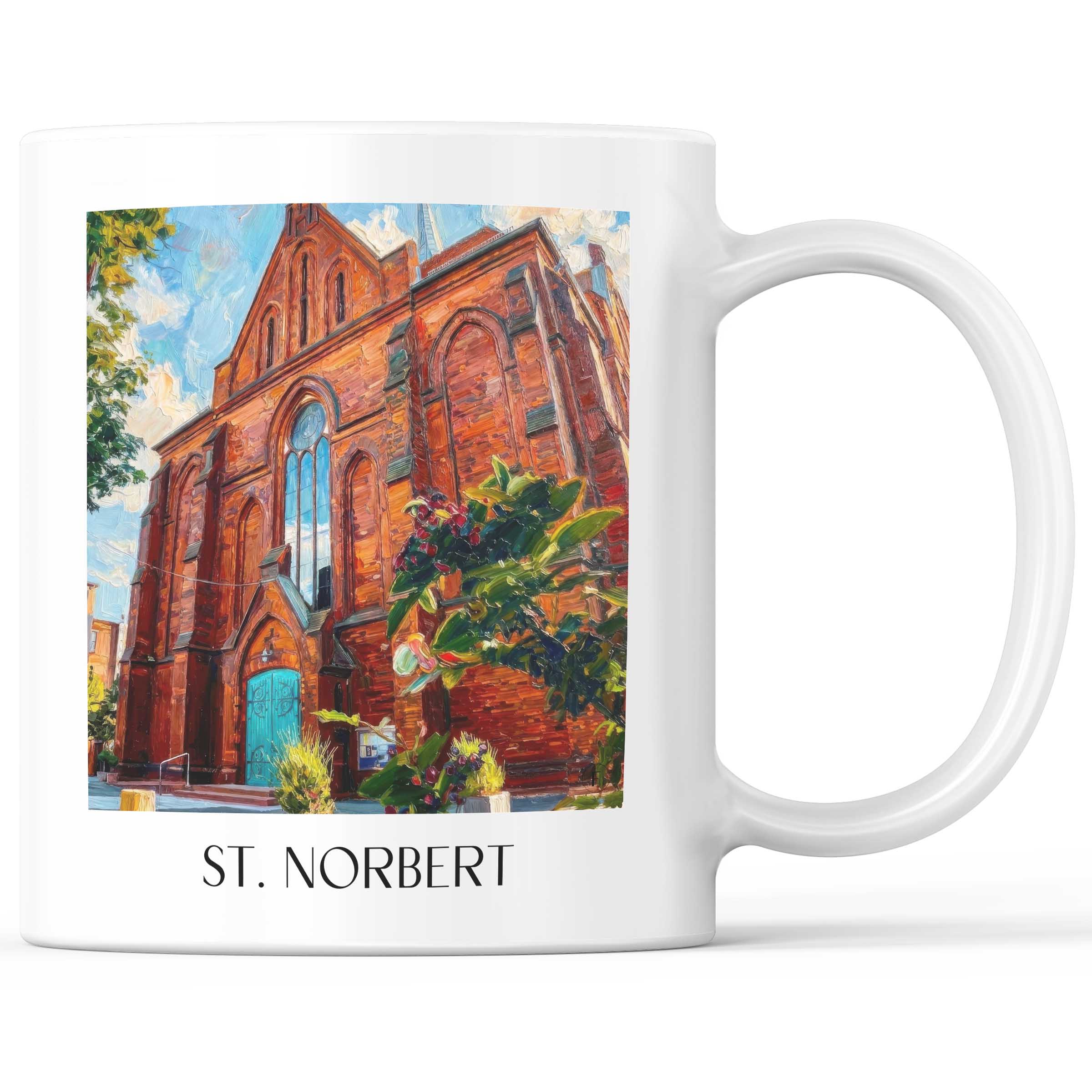 St. Norbert Kaffeebecher - Magdeburg - Deutschland Becher - Kaffeetasse im Ölgemälde Stil