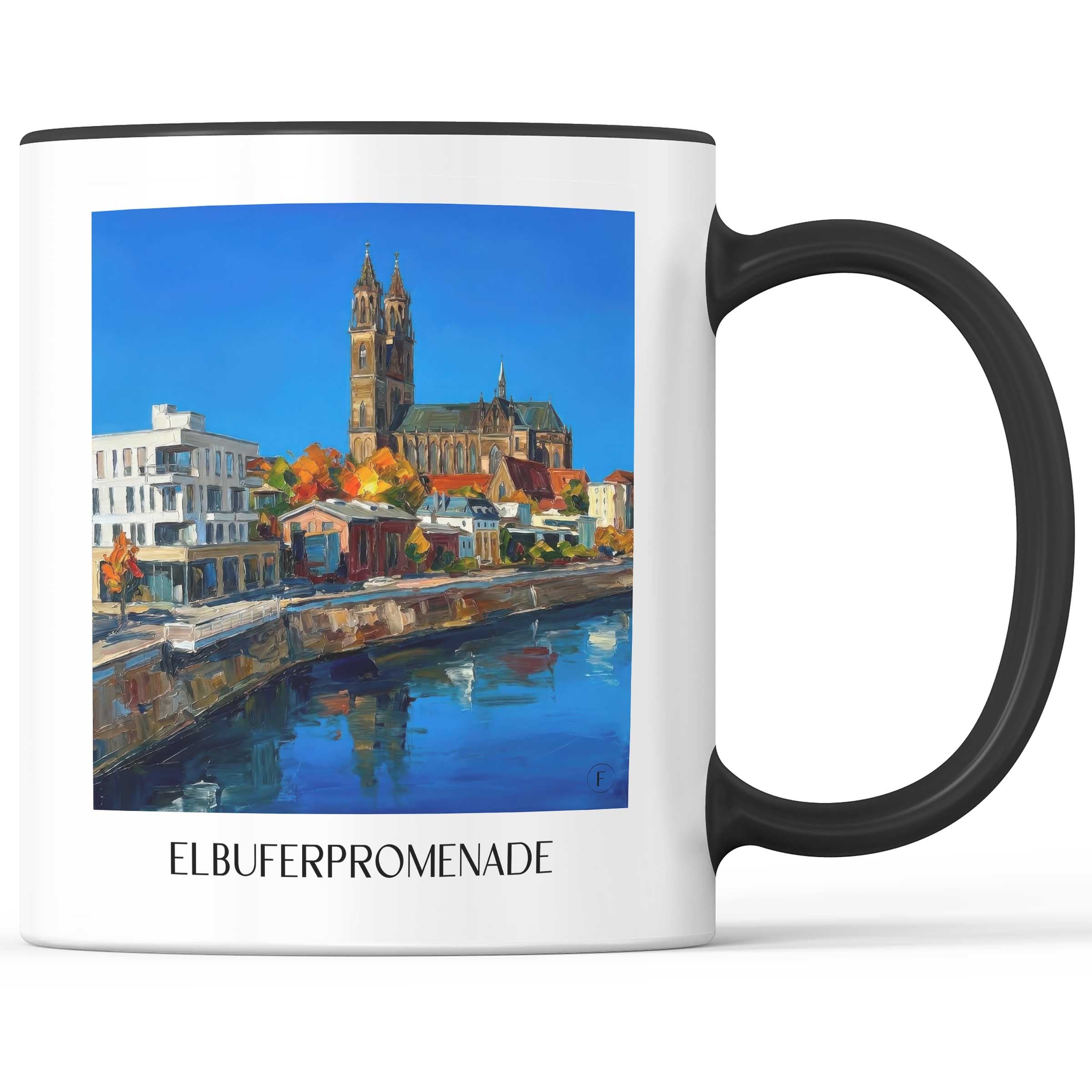 elbuferpromenade-magdeburg-deutschland-kaffeebecher-oil-painting-oelgemaelde