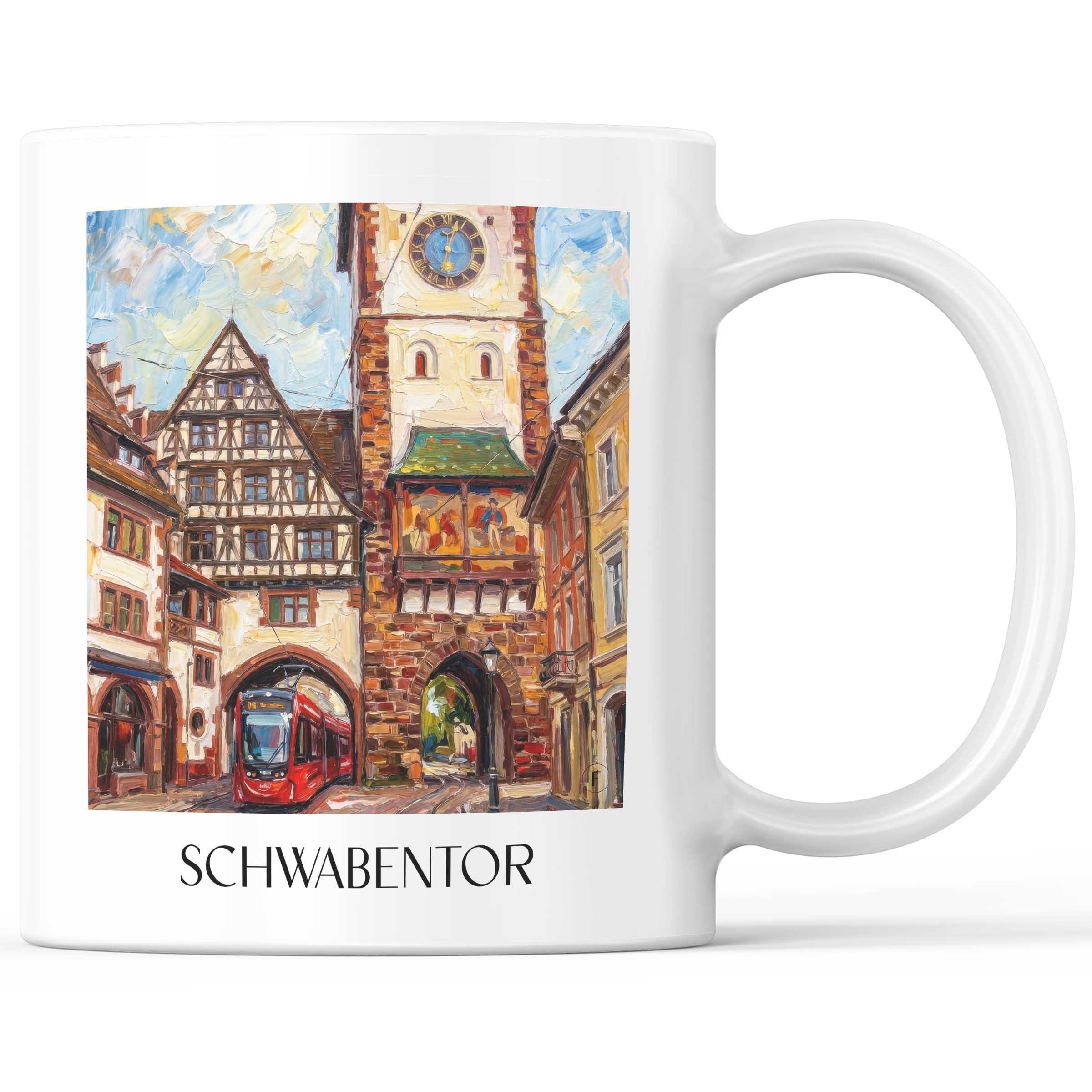 schwabentor-freiburg-deutschland-kaffeebecher-oil-painting-oelgemaelde