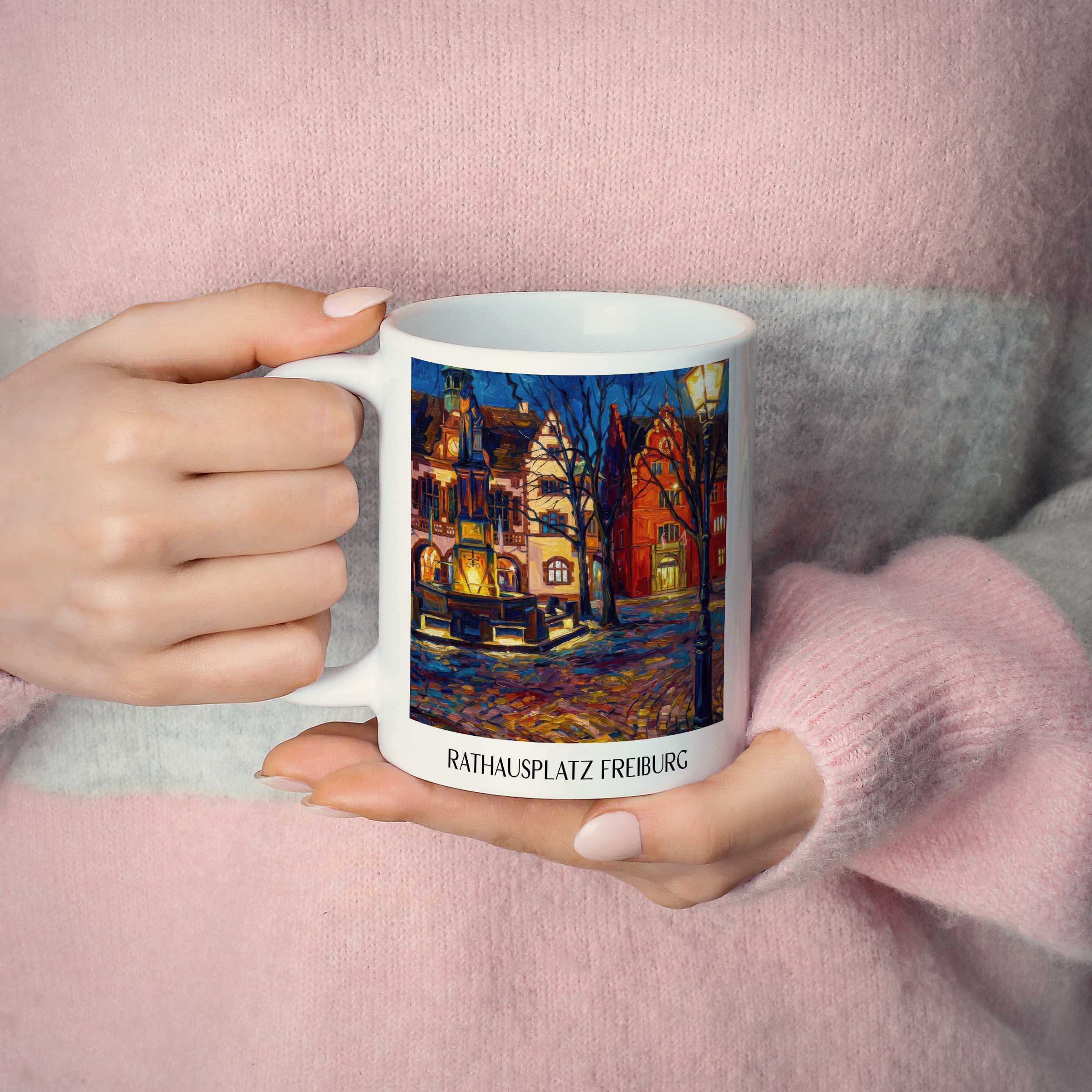 rathausplatz-freiburg-deutschland-kaffeebecher-oil-painting-oelgemaelde