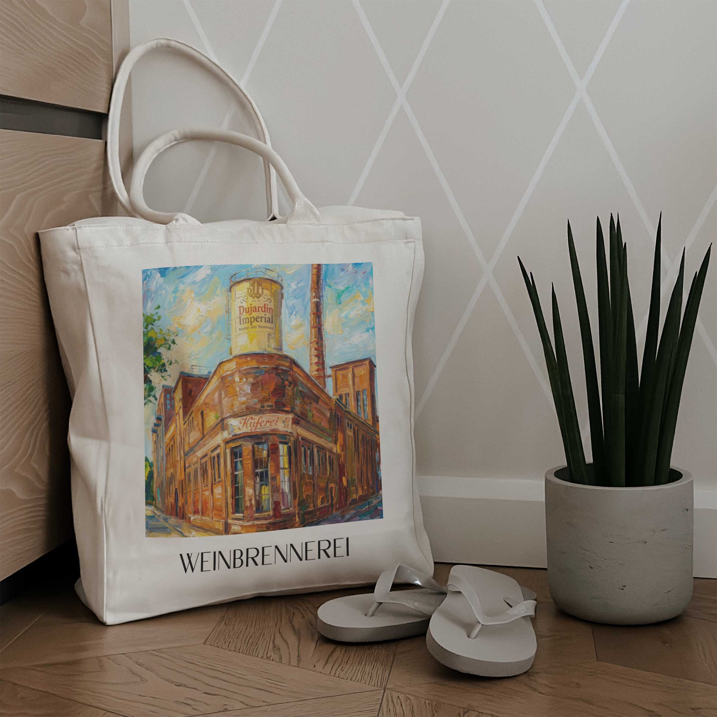 weinbrennerei--krefeld-deutschland-einkaufstasche-oil-painting-oelgemaelde