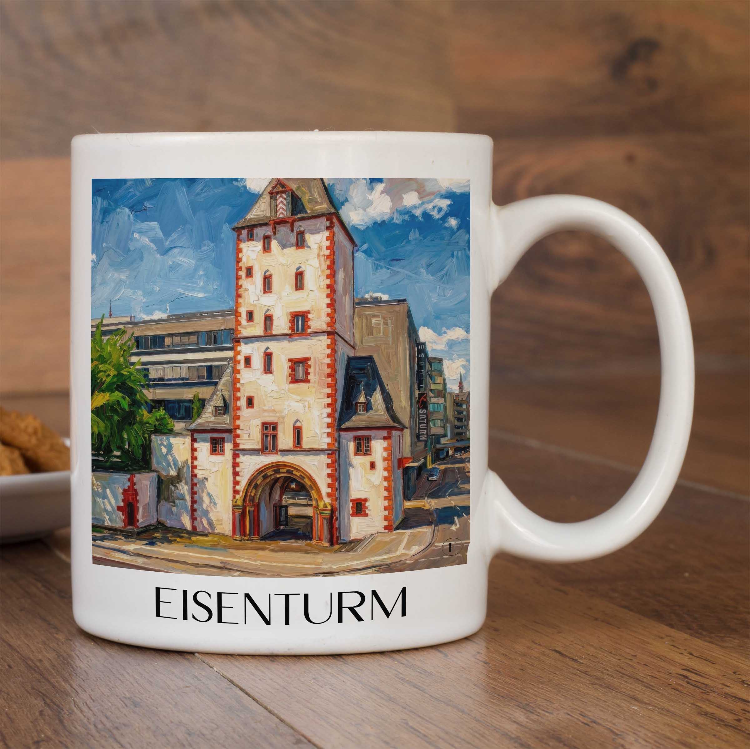 eisenturm-mainz-deutschland-kaffeebecher-oil-painting-oelgemaelde