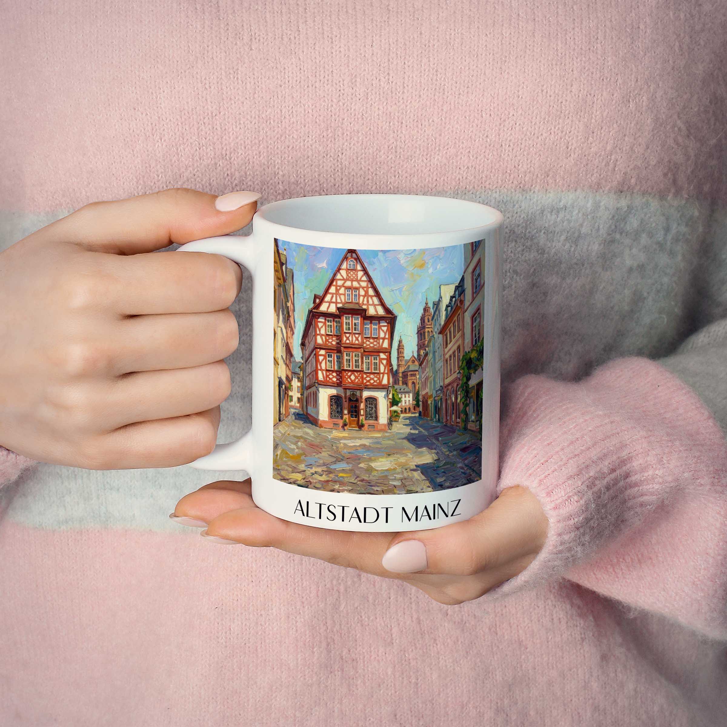 altstadt-mainz-deutschland-kaffeebecher-oil-painting-oelgemaelde