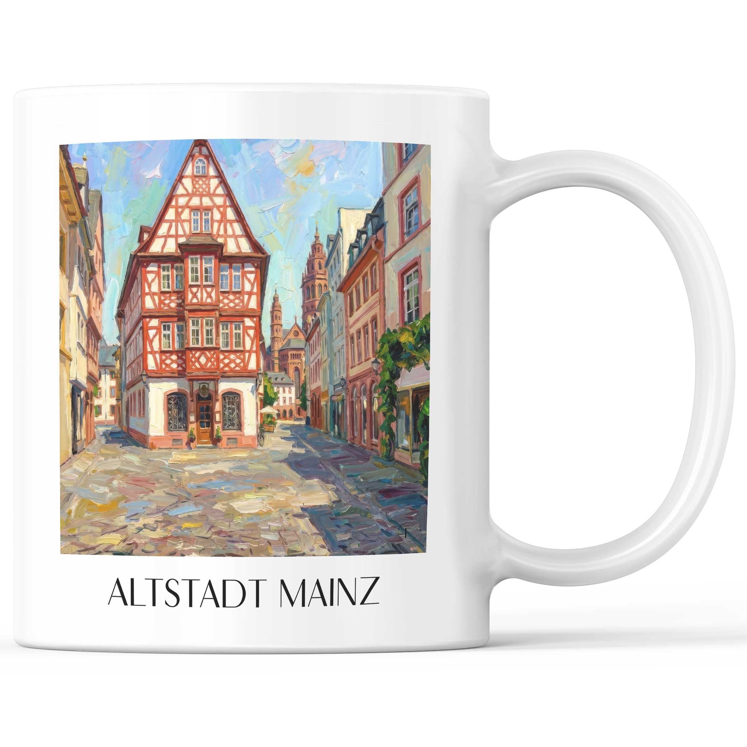 altstadt-mainz-deutschland-kaffeebecher-oil-painting-oelgemaelde