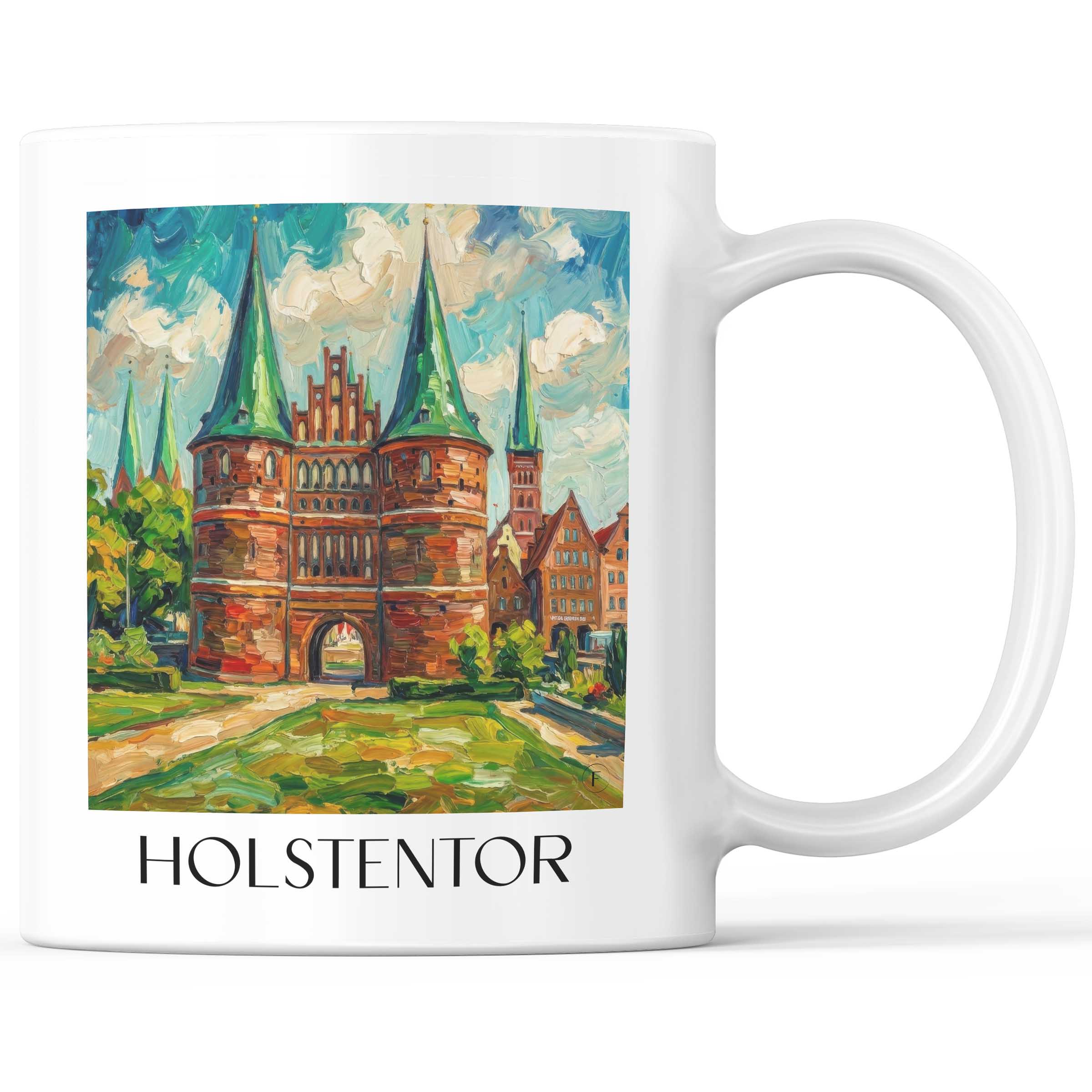 holstentor-lübeck-deutschland-kaffeebecher-oil-painting-oelgemaelde