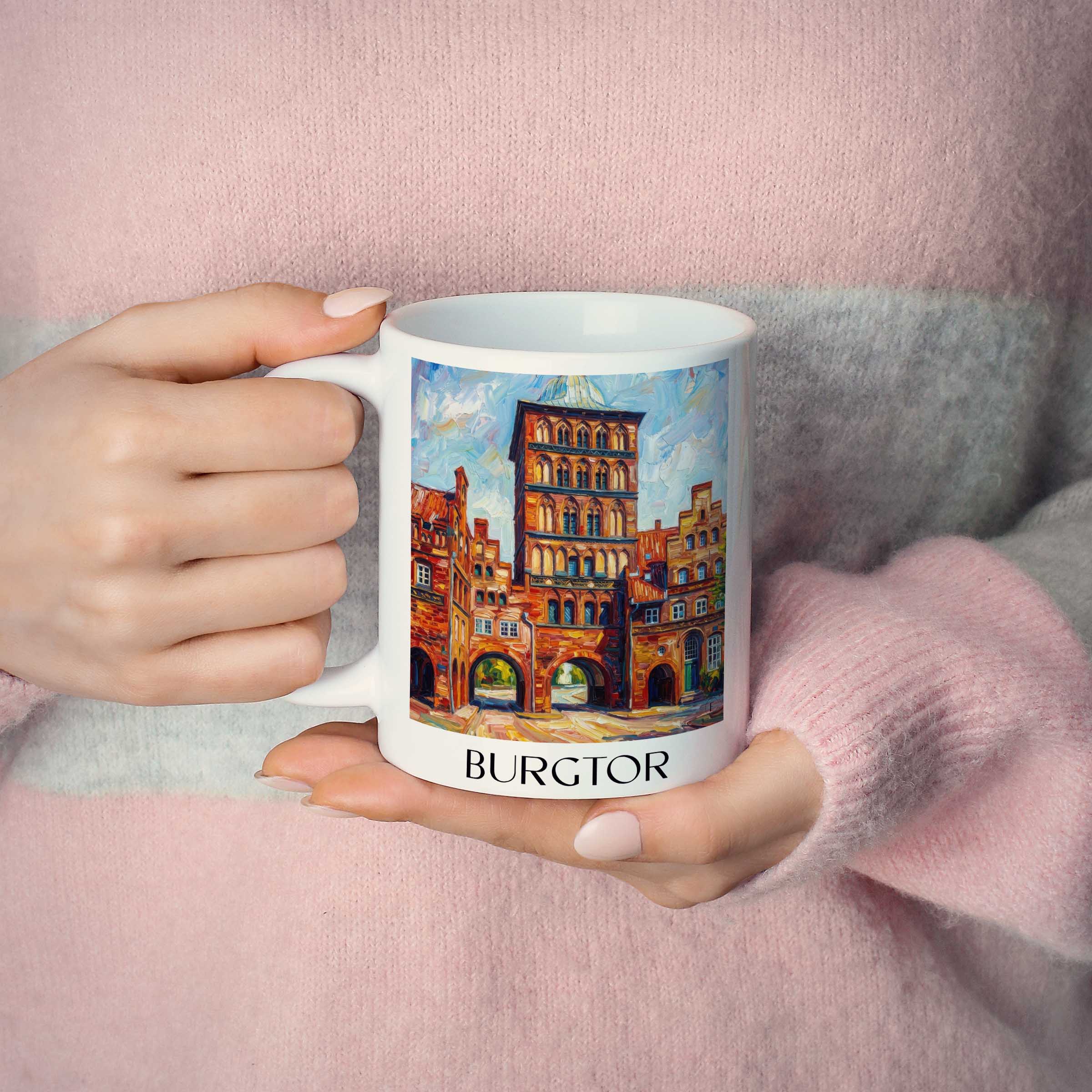 burgtor-lübeck-deutschland-kaffeebecher-oil-painting-oelgemaelde