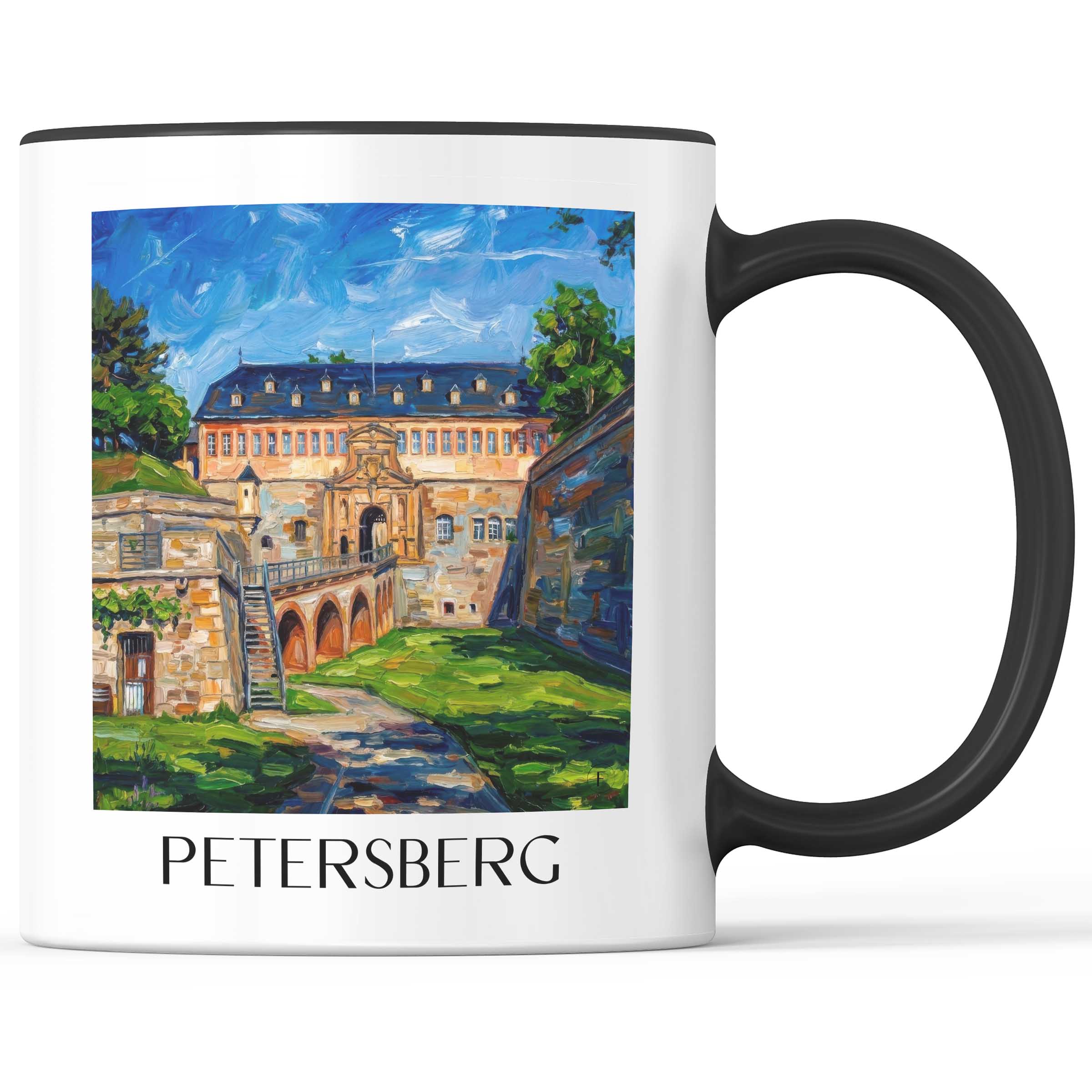Petersberg Kaffeebecher - Erfurt - Deutschland Becher - Kaffeetasse im Ölgemälde Stil