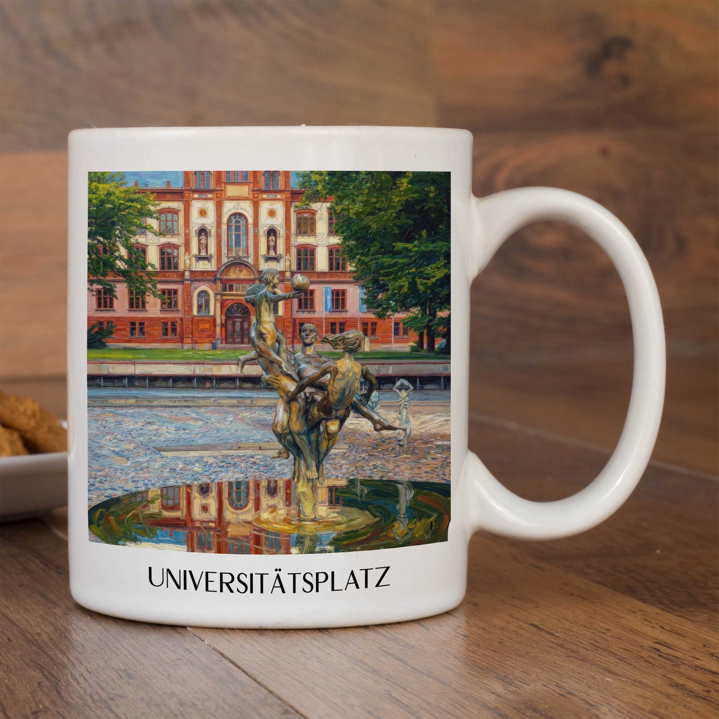 universitätsplatz-rostock-deutschland-kaffeebecher-oil-painting-oelgemaelde