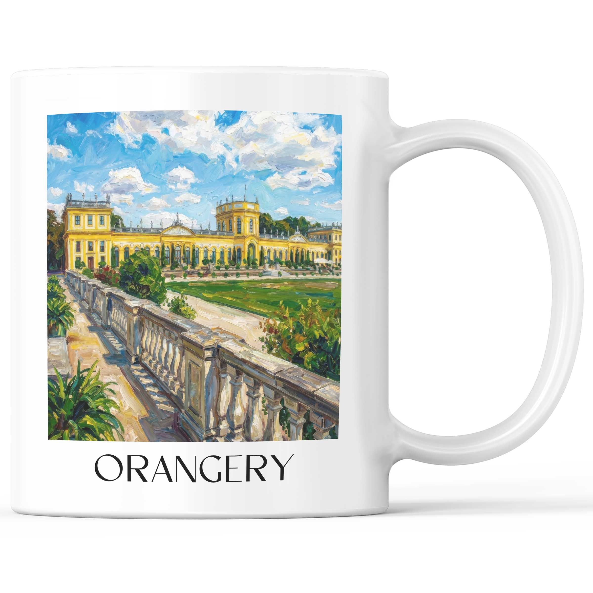 Orangerie Kaffeebecher - Kassel - Deutschland Becher - Kaffeetasse im Ölgemälde Stil