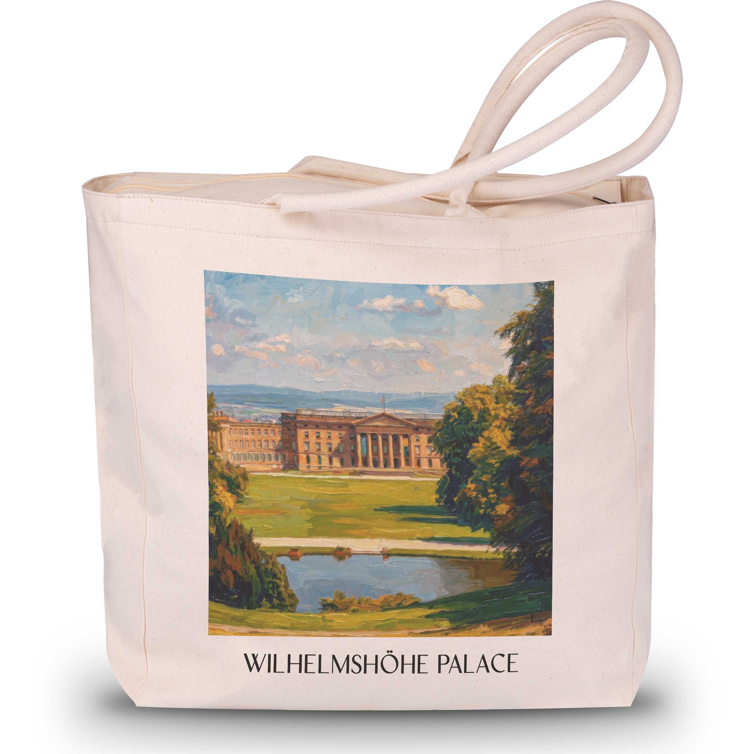 Schloss Wilhelmshöhe Shopping Tasche - Kassel - Deutschland Tote Bag - Einkaufstasche im Ölgemälde Stil
