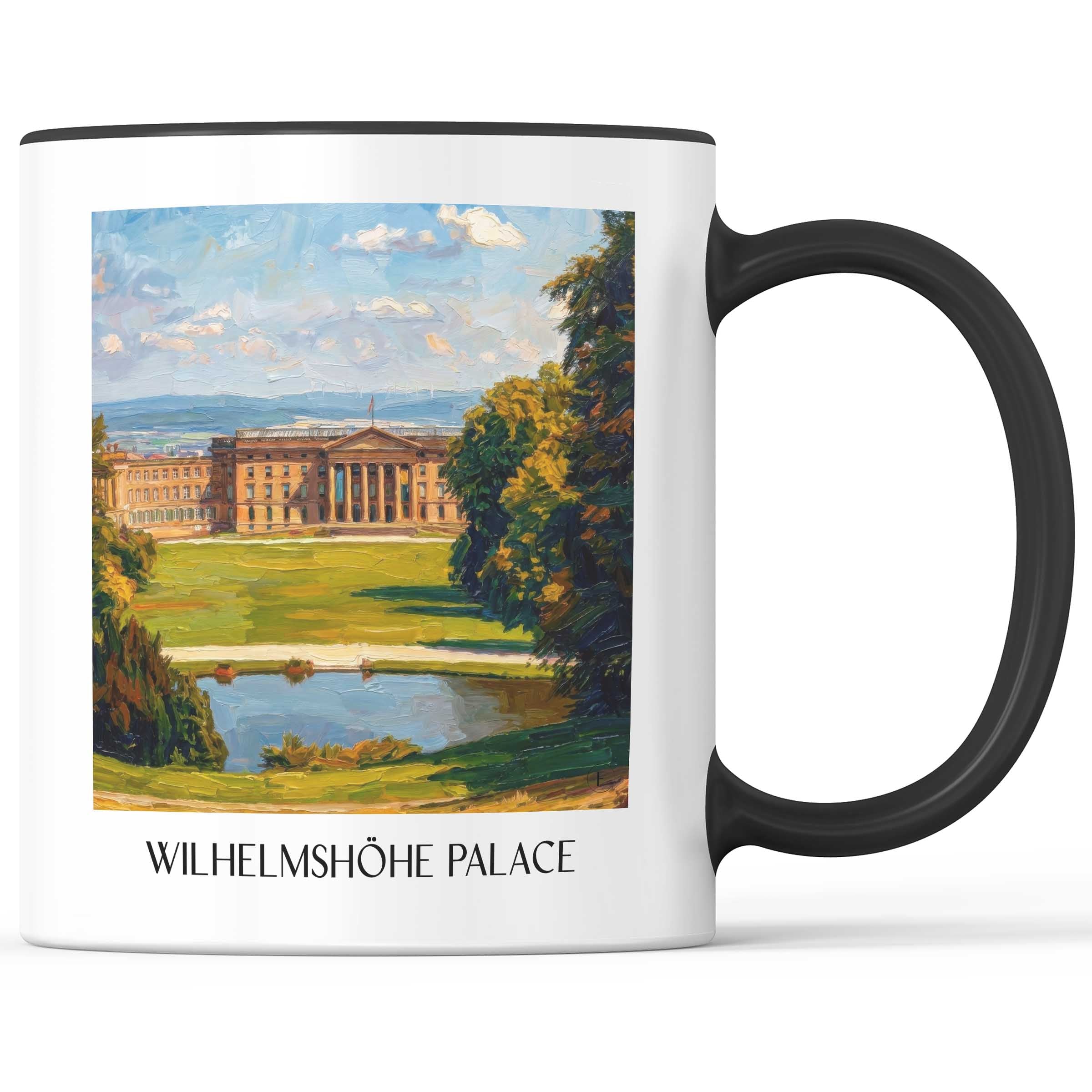 Schloss Wilhelmshöhe Kaffeebecher - Kassel - Deutschland Becher - Kaffeetasse im Ölgemälde Stil