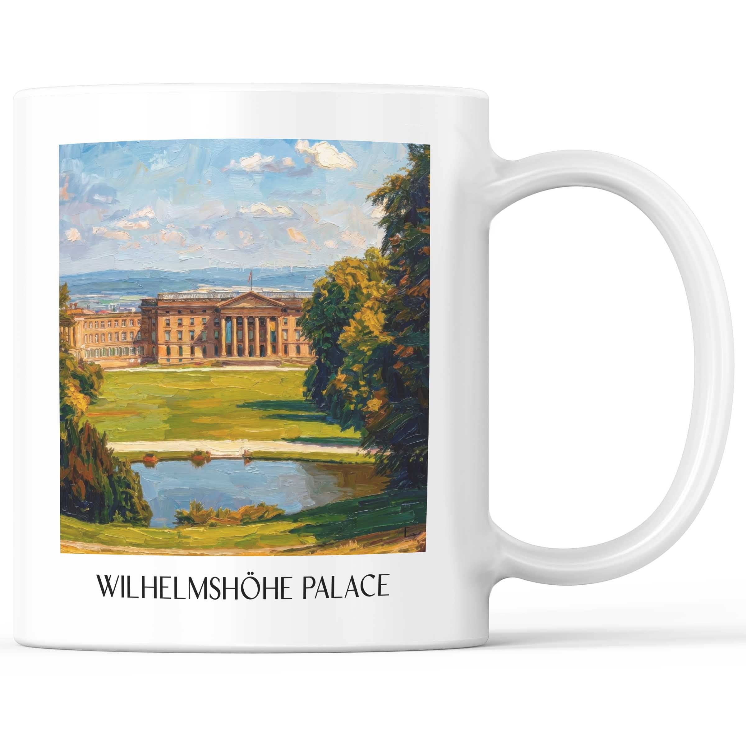 Schloss Wilhelmshöhe Kaffeebecher - Kassel - Deutschland Becher - Kaffeetasse im Ölgemälde Stil