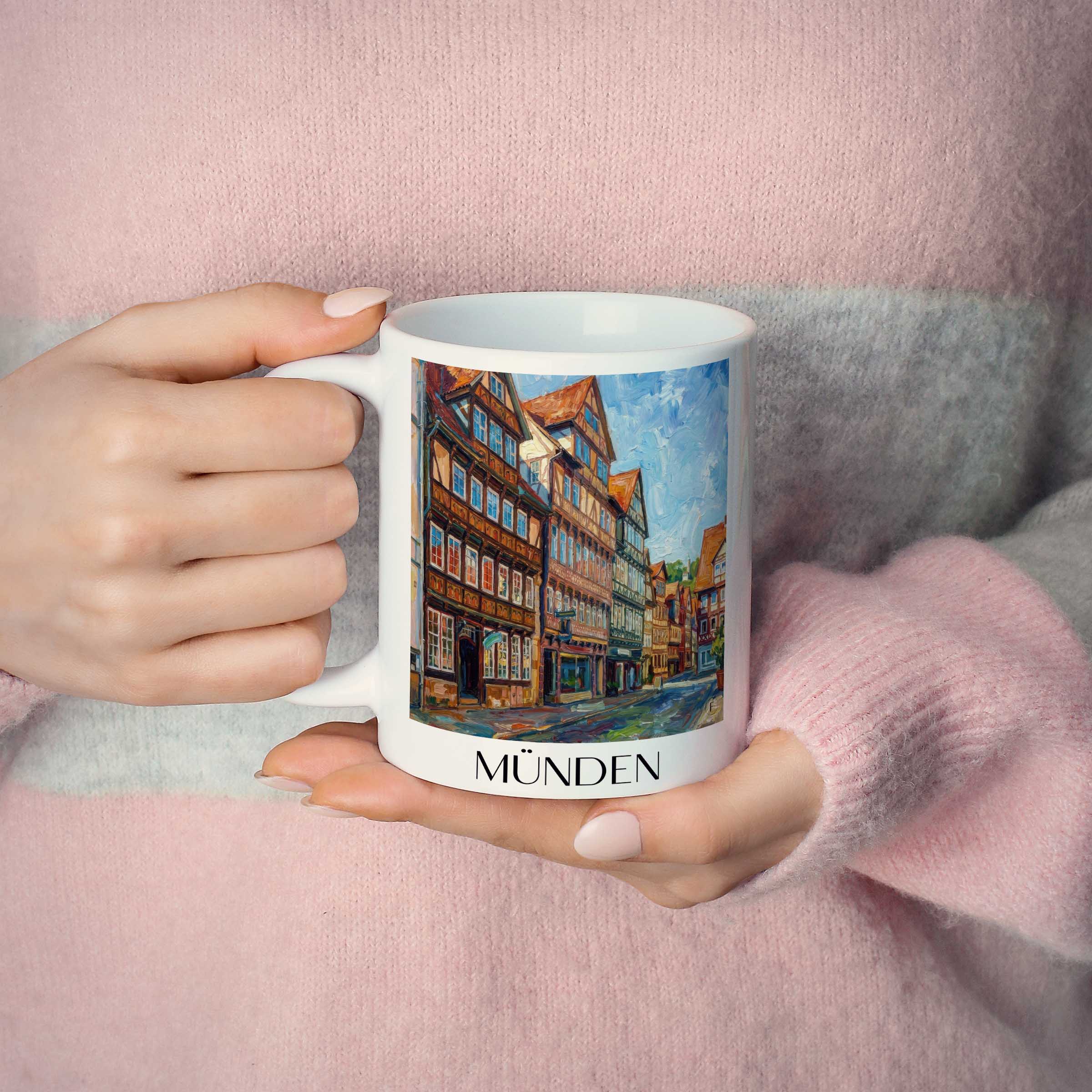 münden-niedersachsen-deutschland-kaffeebecher-oil-painting-oelgemaelde