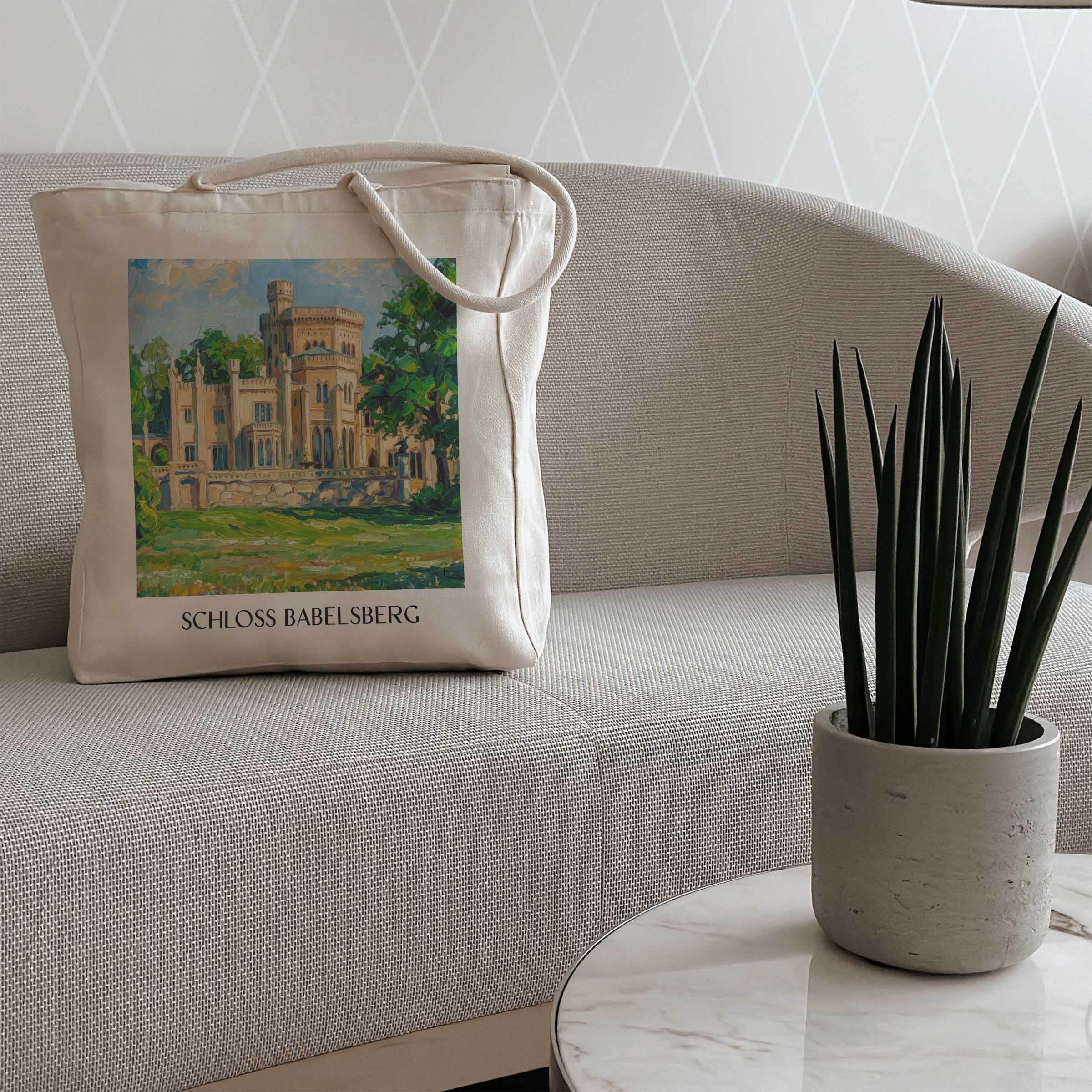 schloss-babelsberg-potsdam-deutschland-einkaufstasche-oil-painting-oelgemaelde